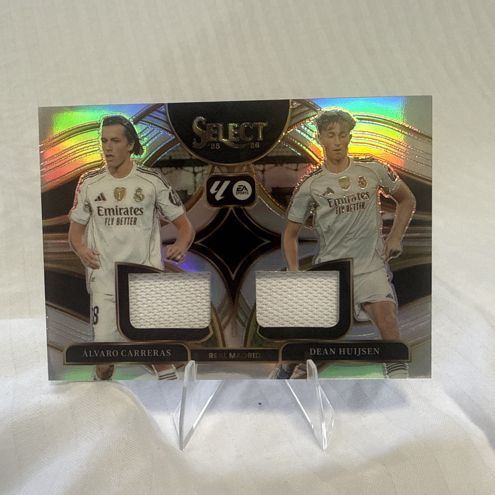 Panini 2025-26 SELECT dual patch Dean Huijsen & Alvaro Carreras /25 Real Madrid