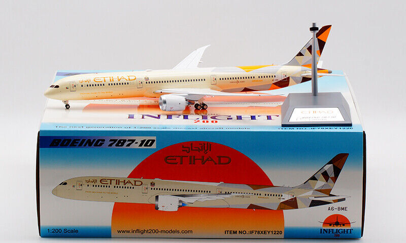 Inflight IF78XEY1220 Etihad Airways Boeing 787-10 A6-BME Diecast 1/200 Jet Model