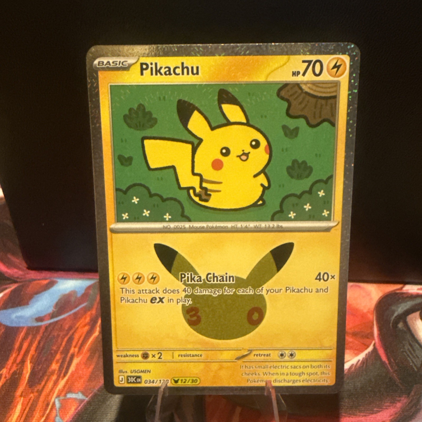 Pikachu Holo Pikachu Rare ME: 30th Celebration 034/128