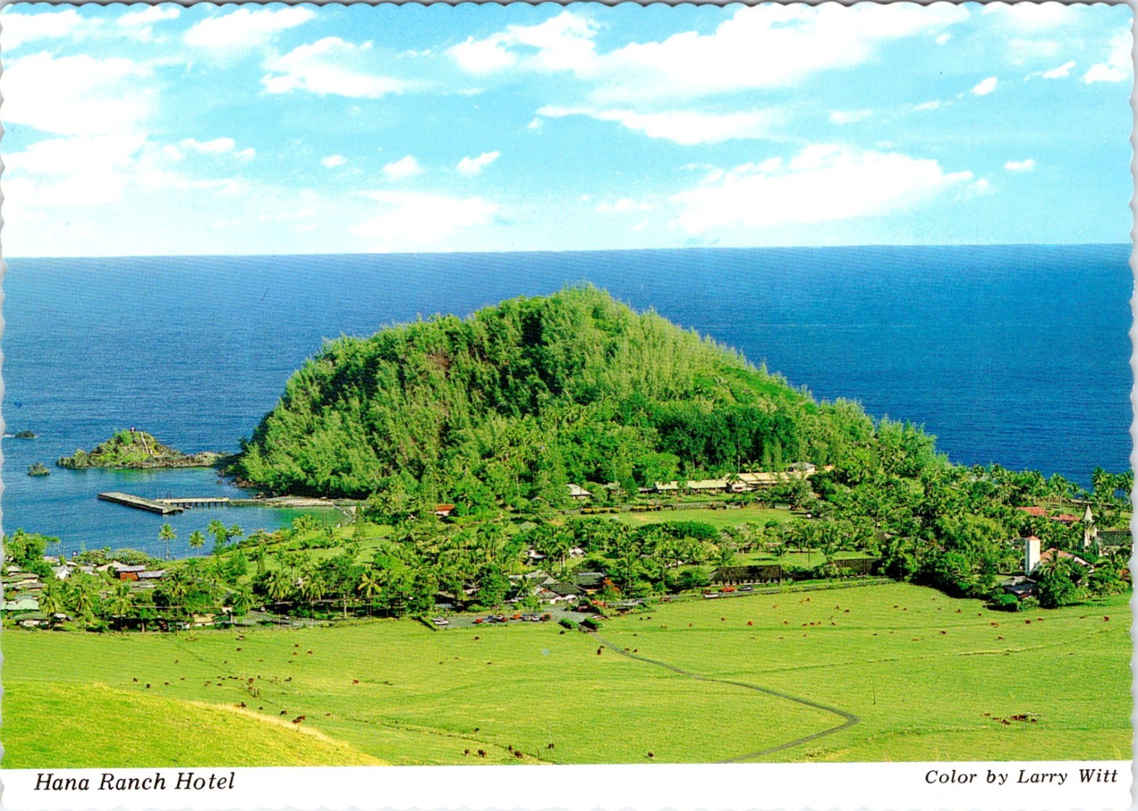 Maui, HI Hawaii HANA RANCH HOTEL Resort Bird\'s Eye View 4X6 Advertising Postcard Maui, HI Hawaii HANA RANCH HOTEL Resort Bird\'s Eye View 4X6 Advertising Postcard