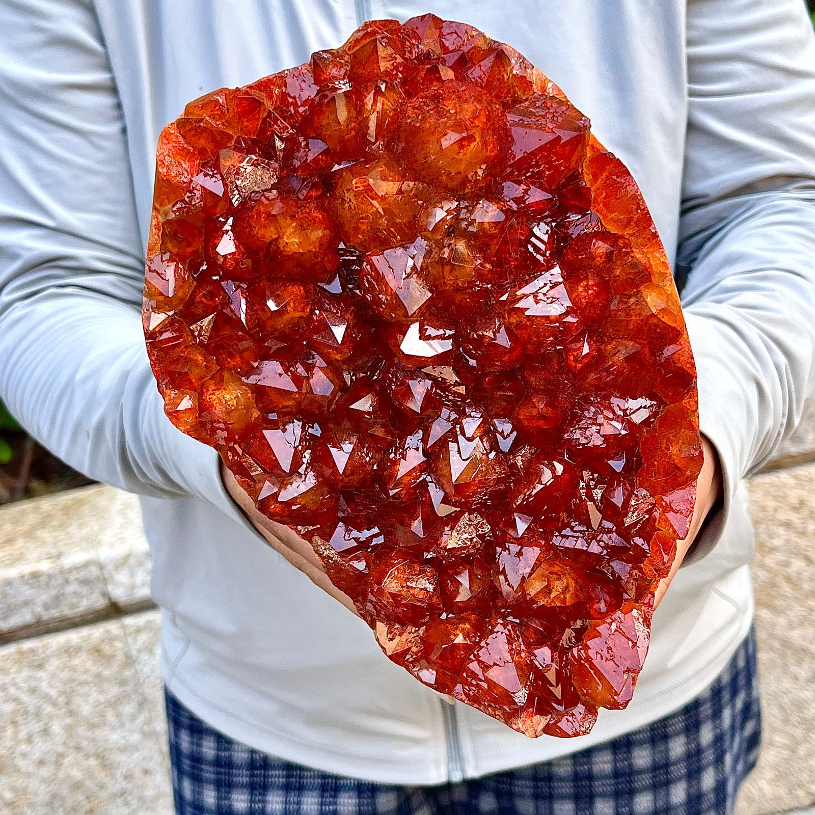 9.23LB  Natural yellow crystal cave quartz crystal spiritual decoration