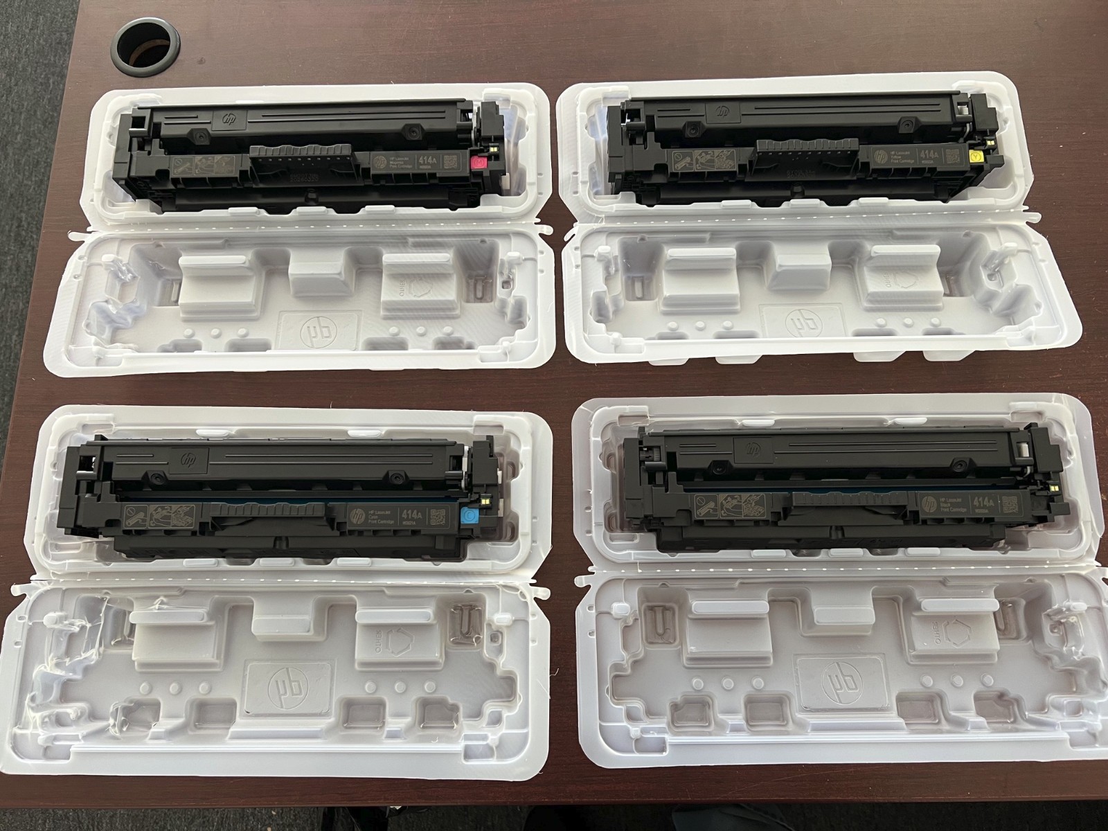 Genuine New HP 414A Toner Cartridge 4-PACK W2020A W2021A W2022A W2022A No Box Genuine New HP 414A Toner Cartridge 4-PACK W2020A W2021A W2022A W2022A No Box