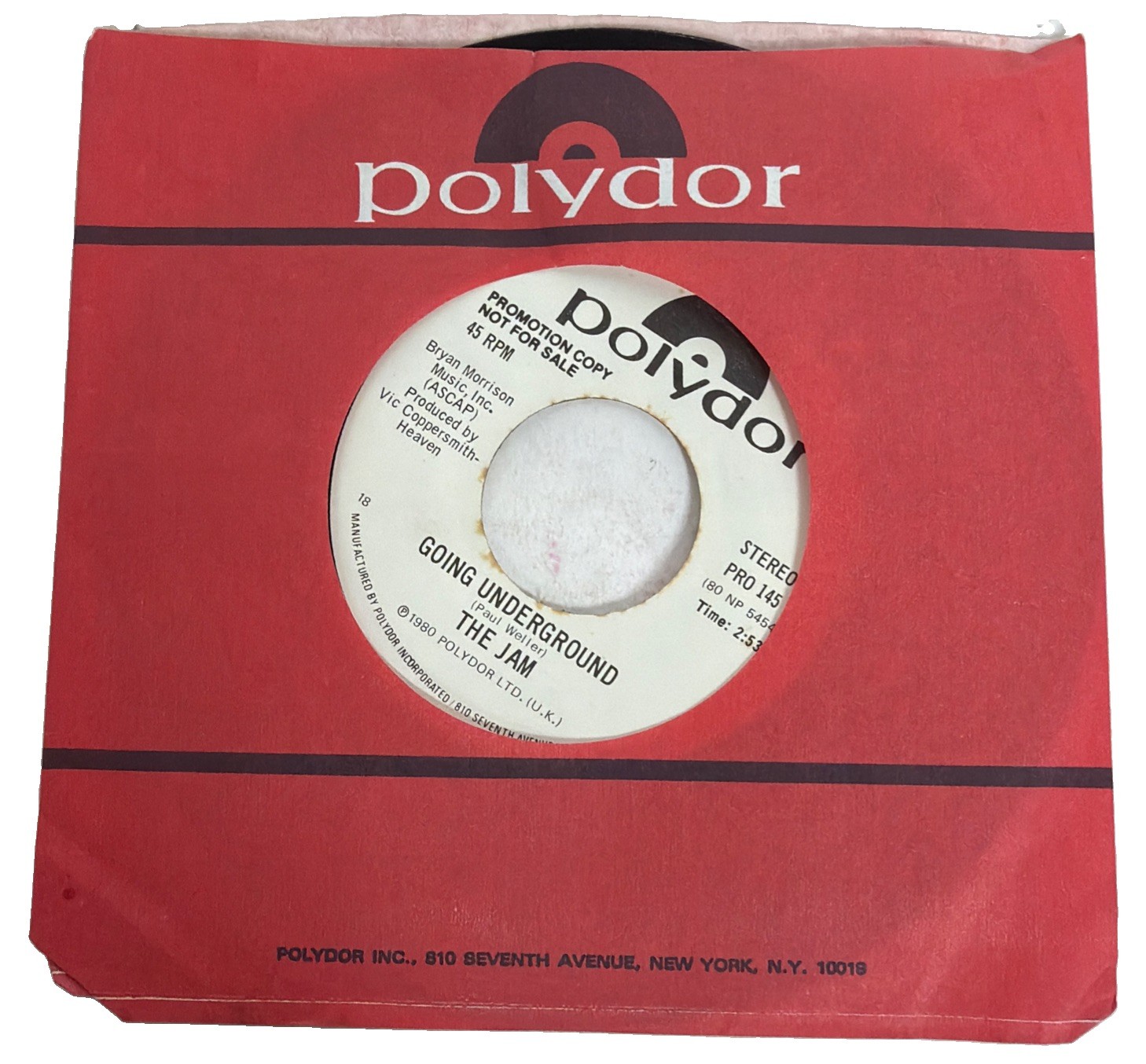 The Jam Going Underground Promo 7” Single PRO145