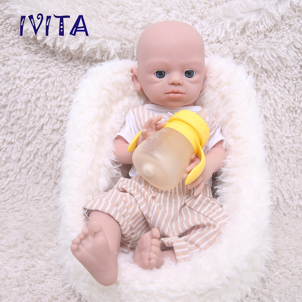 IVITA Handmade Lifelike Boy Infant 19\'\'Full Body Silicone Reborn Baby Doll Xmas