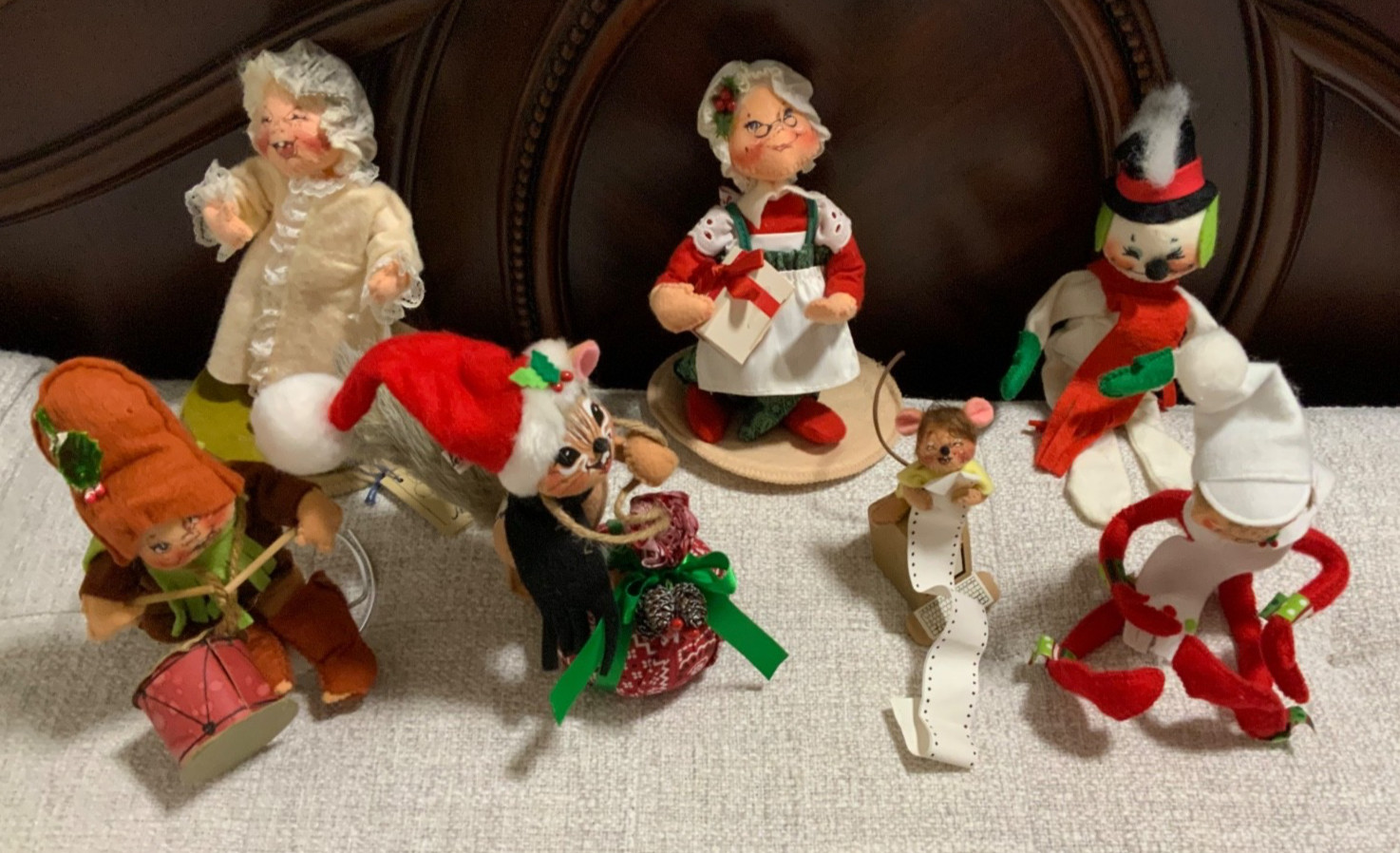 Vintage Annalee Christmas Lot of 7 Mobilitee Dolls Squirrel Mrs Claus Mice Vintage Annalee Christmas Lot of 7 Mobilitee Dolls Squirrel Mrs Claus Mice