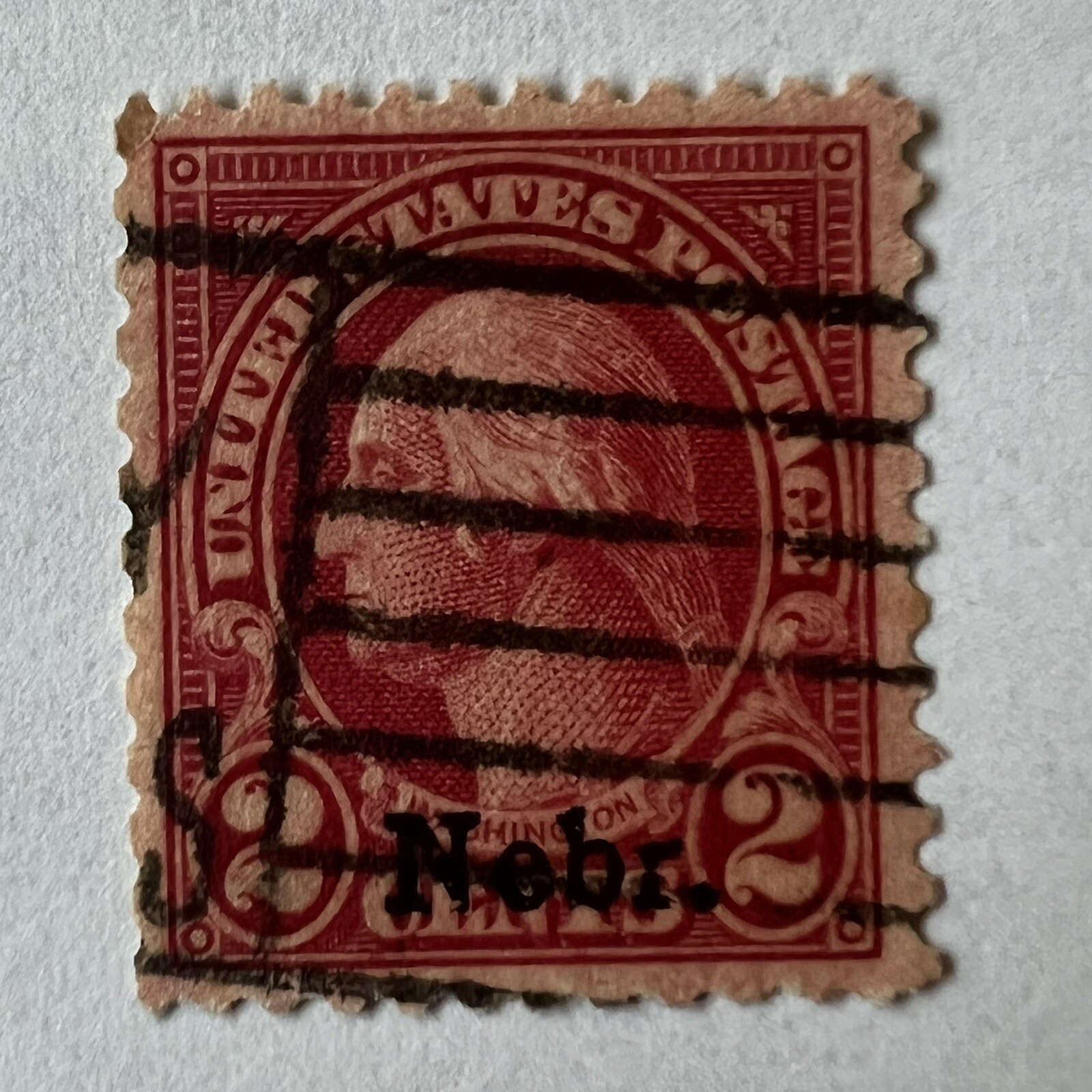 ERROR 1929 U.S. STAMP #671 NEBRASKA OVPT WITH BROKEN INK ON \