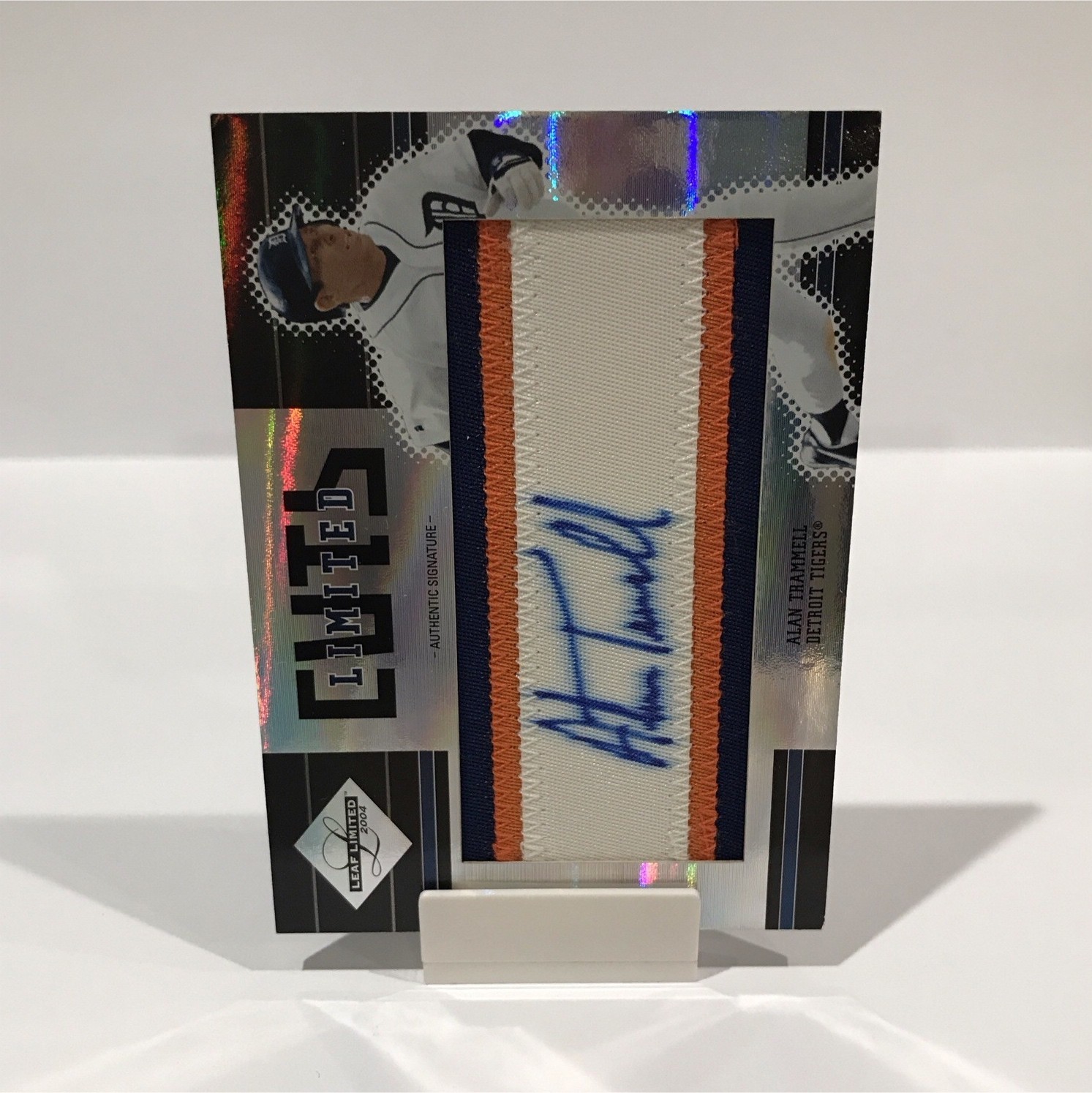 2004 Leaf Limited Cuts #LC-7 ALAN TRAMMELL AUTO MEM 048/100 Detroit Tigers  