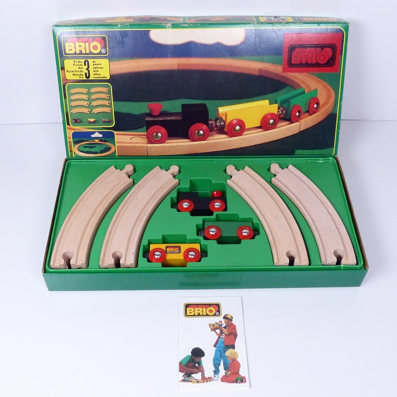 Brio Wooden Railway Starter Set 33115 Sweden Circle Train Track Vintage Magnetic