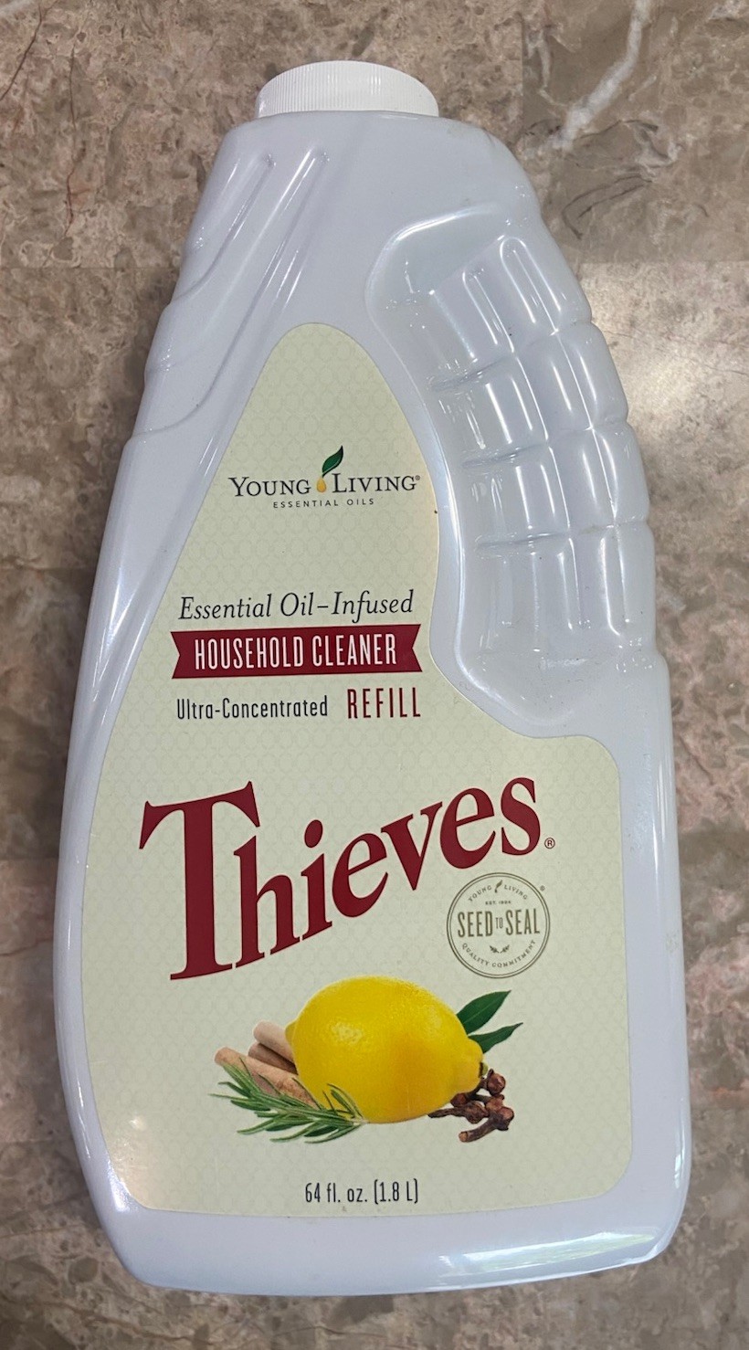 Young Living Thieves Household Cleaner - 64fl oz - (Sealed But Damaged Lid) Young Living Thieves Household Cleaner - 64fl oz - (Sealed But Damaged Lid)