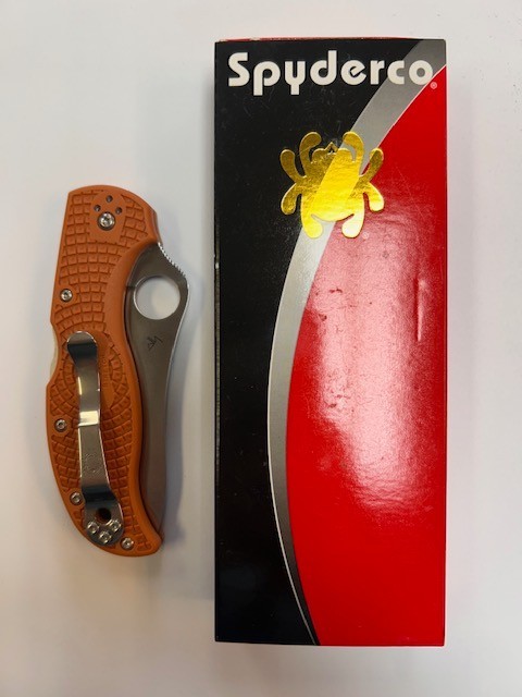 Spyderco Folding Knife HAP40/SUS410 Burnt Orange  - NEW ~