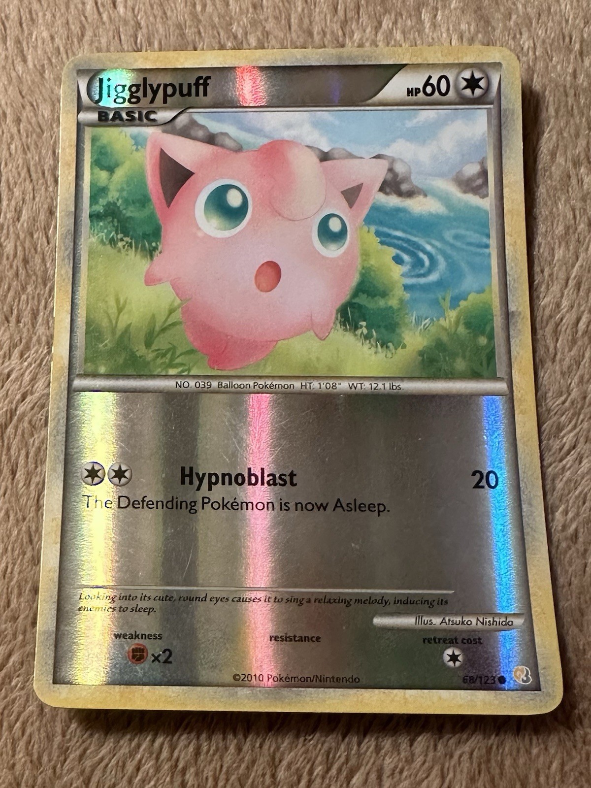 2010 Pokémon TCG Heartgold Soulsilver Jigglypuff Common Reverse Holo 68/123 MP