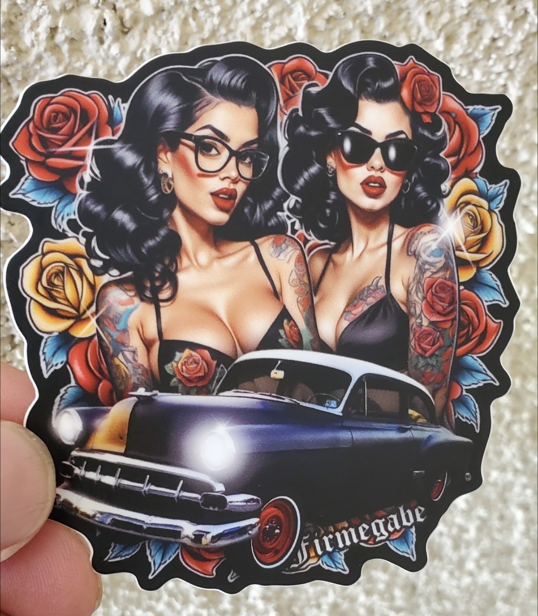 Vintage Lowrider Sticker 1954 Chevy Decal 3 Vintage Lowrider Sticker 1954 Chevy Decal 3