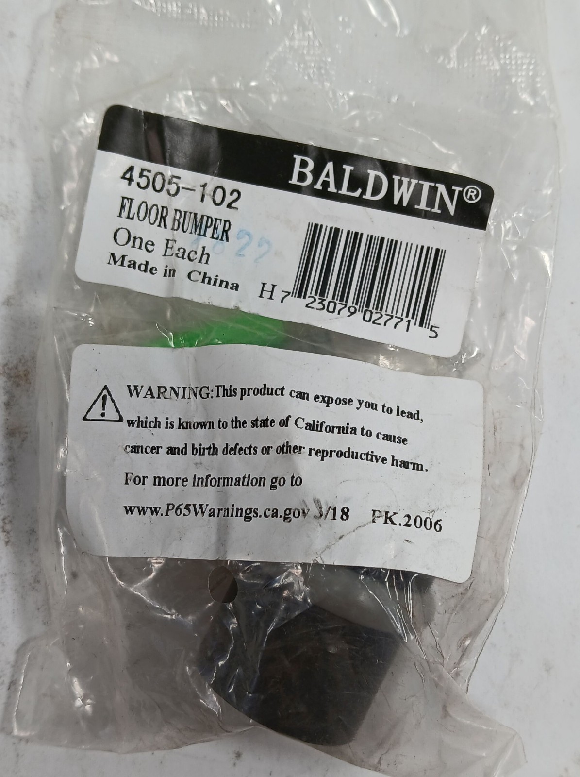 1 NEW BALDWIN 4505-102 UNIVERSAL FLOOR BUMPER NNB ***MAKE OFFER***