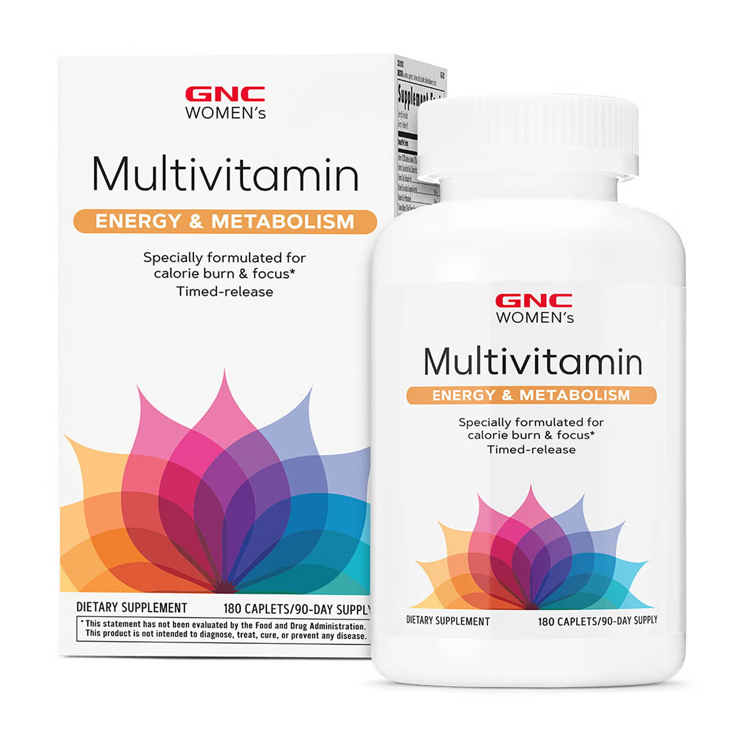 Sealed GNC Women's Energy & Metabolism Multivitamin 180 Caplets - Exp. 01/2027