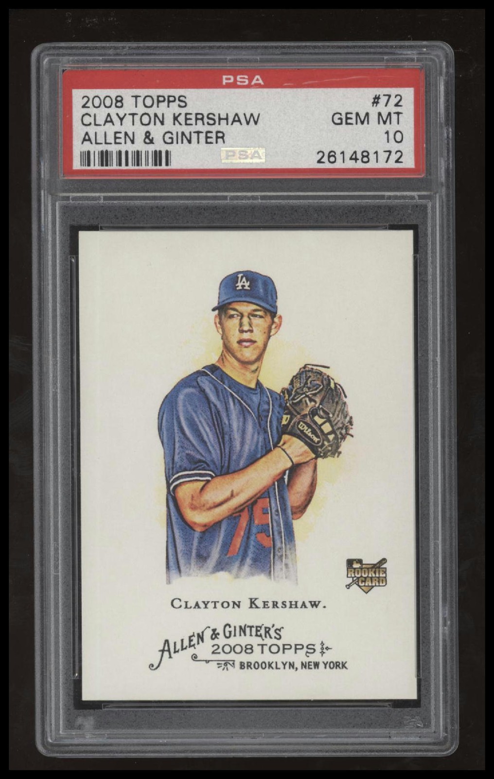2008 Topps Allen & Ginter # 72 Clayton Kershaw PSA 10 TheVintageCards