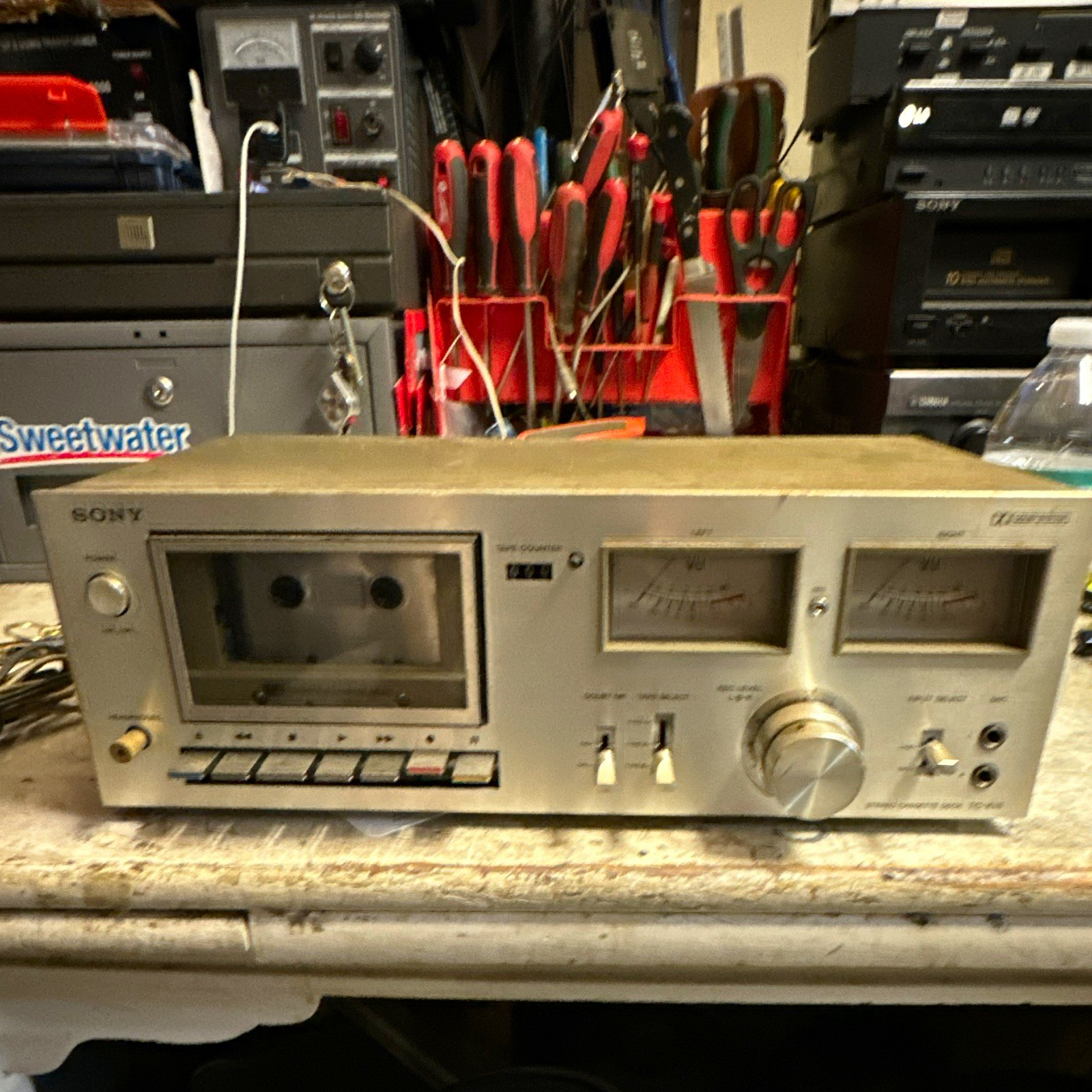 Sony TC-K15 Stereo Cassette Deck Dolby System NR VU Meters Silver Sony TC-K15 Stereo Cassette Deck Dolby System NR VU Meters Silver