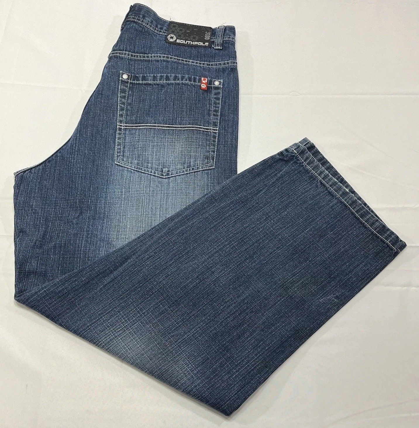 Rare VTG SOUTHPOLE 3180 Jeans 36x31 Y2K Classic Baggy Red Tab Denim Skater