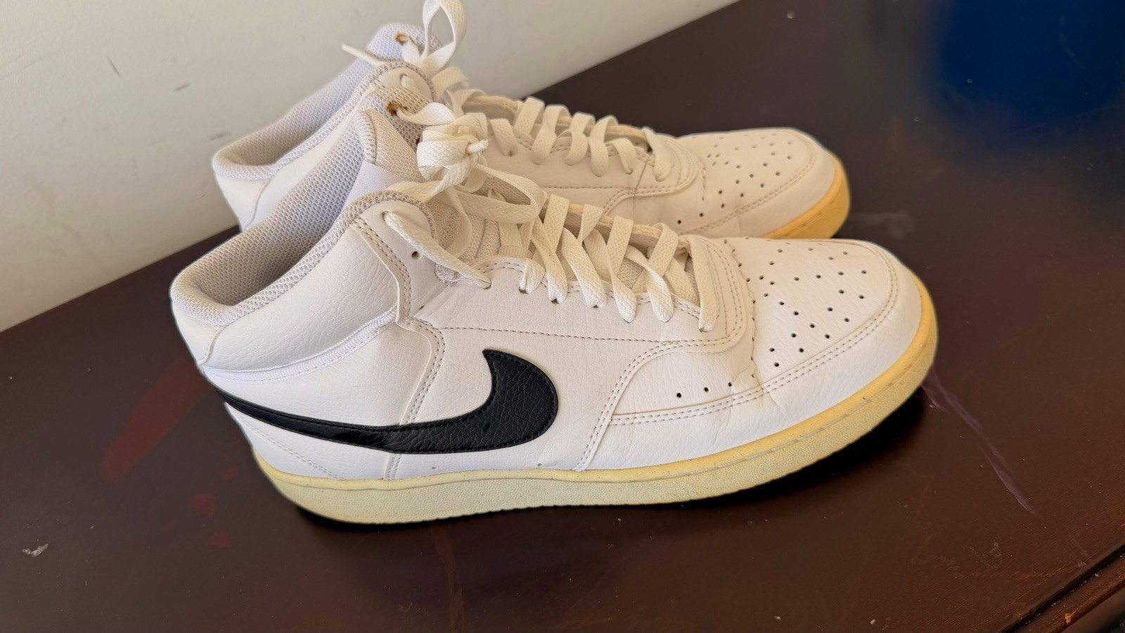 Nike Court Vision Next Nature Mid Top Lace-Up Sneaker White/Black DN3577-101 Nike Court Vision Next Nature Mid Top Lace-Up Sneaker White/Black DN3577-101