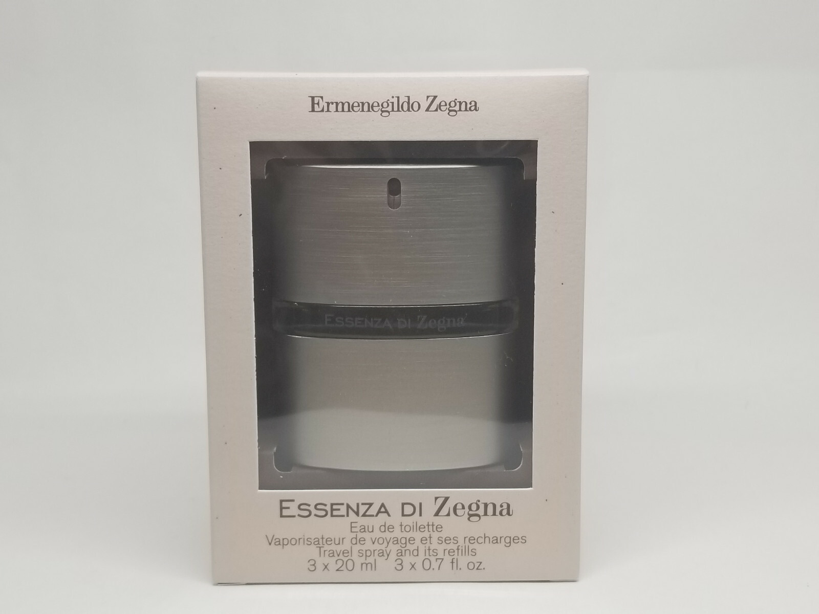 Essenza di Zegna Ermenegildo 3x20ml Travel Spray and Refills Very RARE