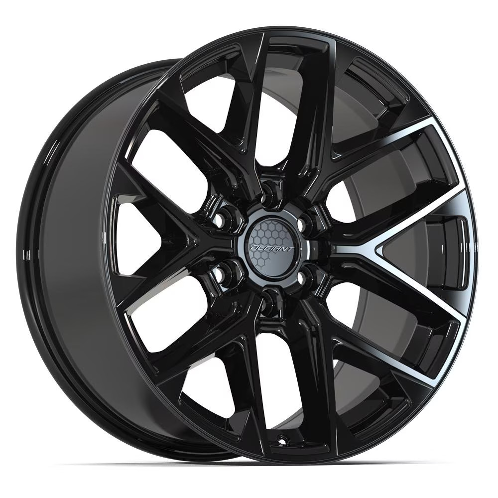 Set(4) DEFIANT Rims DF17B 20x9 Gloss Black Rims 6x139.7 18ET