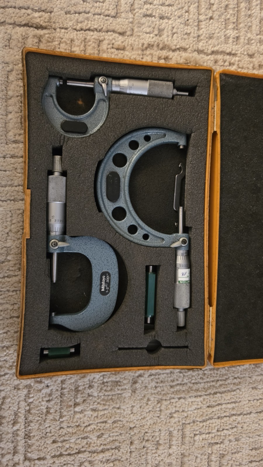 Mitutoyo 103-922 Outside Micrometer Set 0-3
