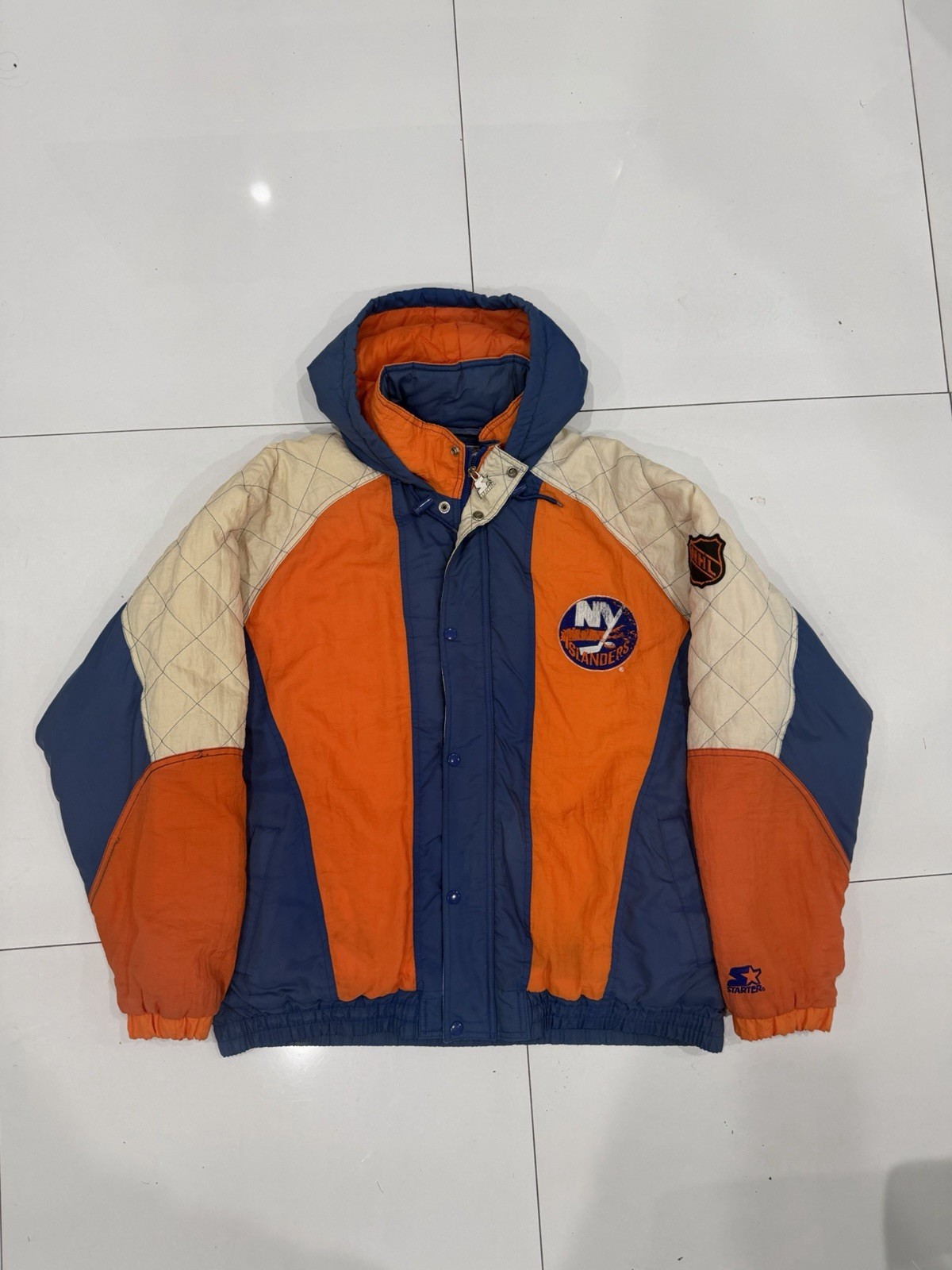 Vintage NHL New York Islanders Starter Pull Over Puffer Jacket Men’s Size L