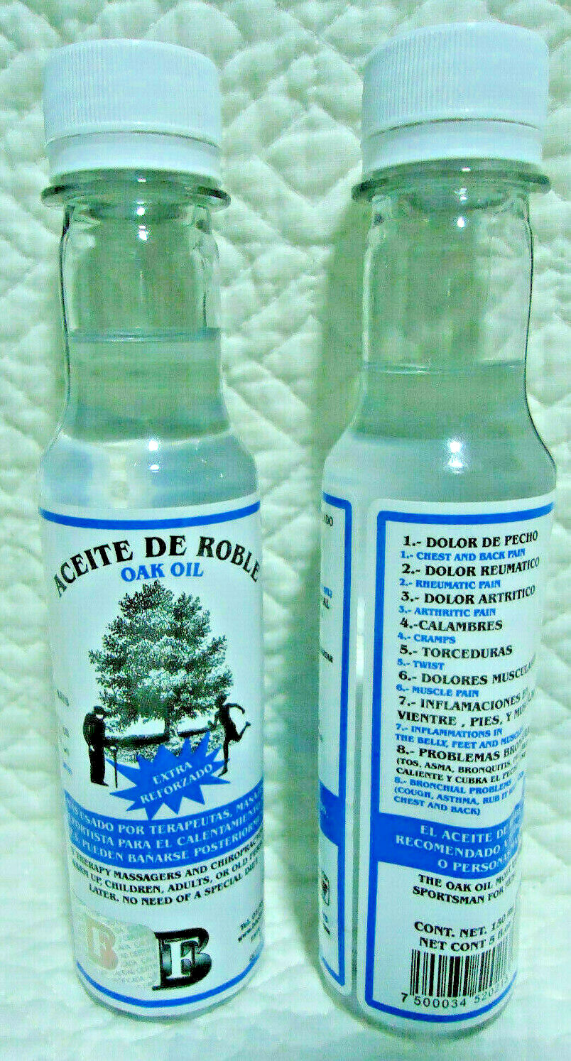 2x Oak Oil 100% Natural Extra Reforzado Eases Pain~Arthritis del Roble 150ml