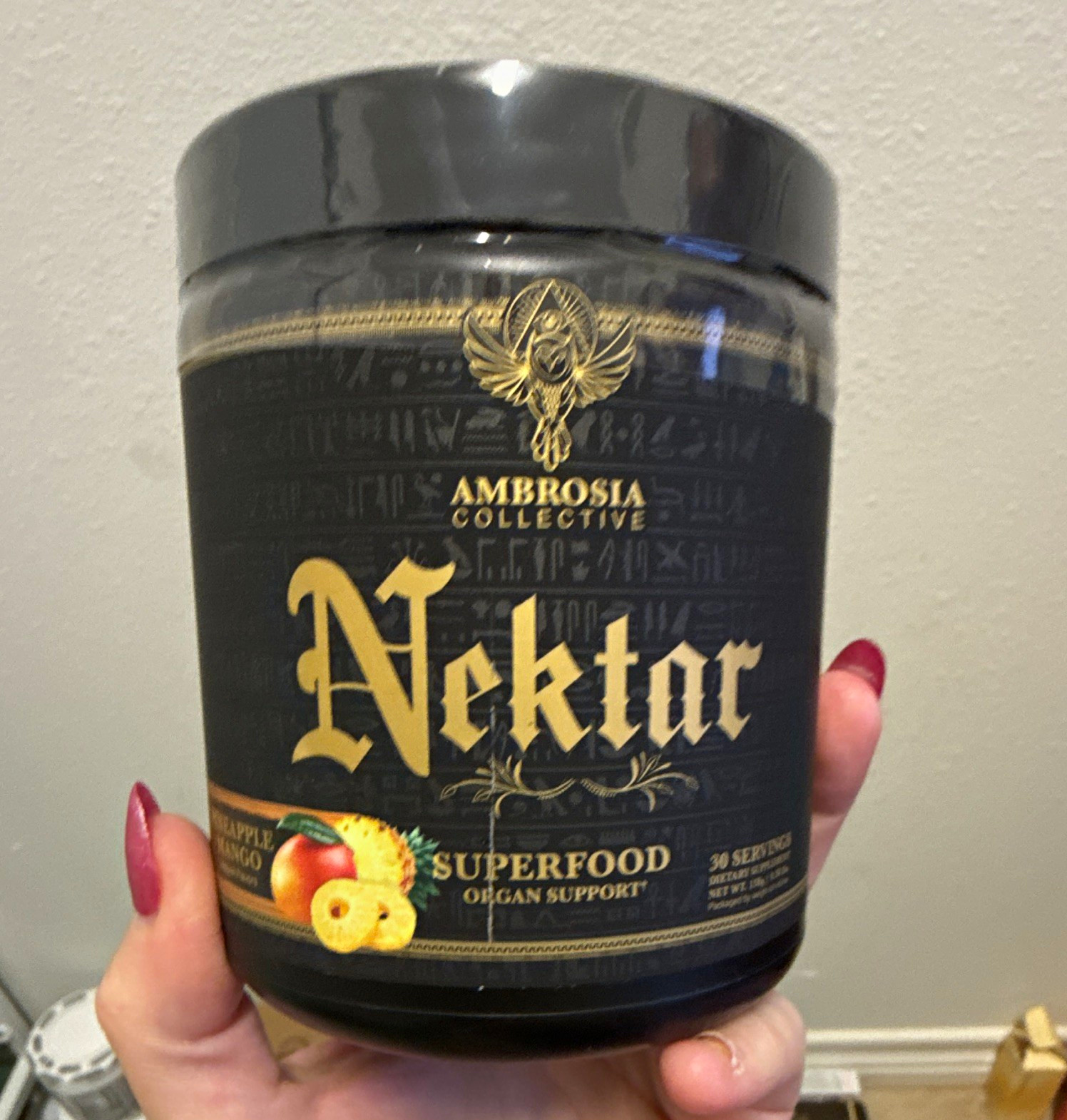 Ambrosia Collective Nektar Organ Support Pineapple Mango Powder 30 Serv