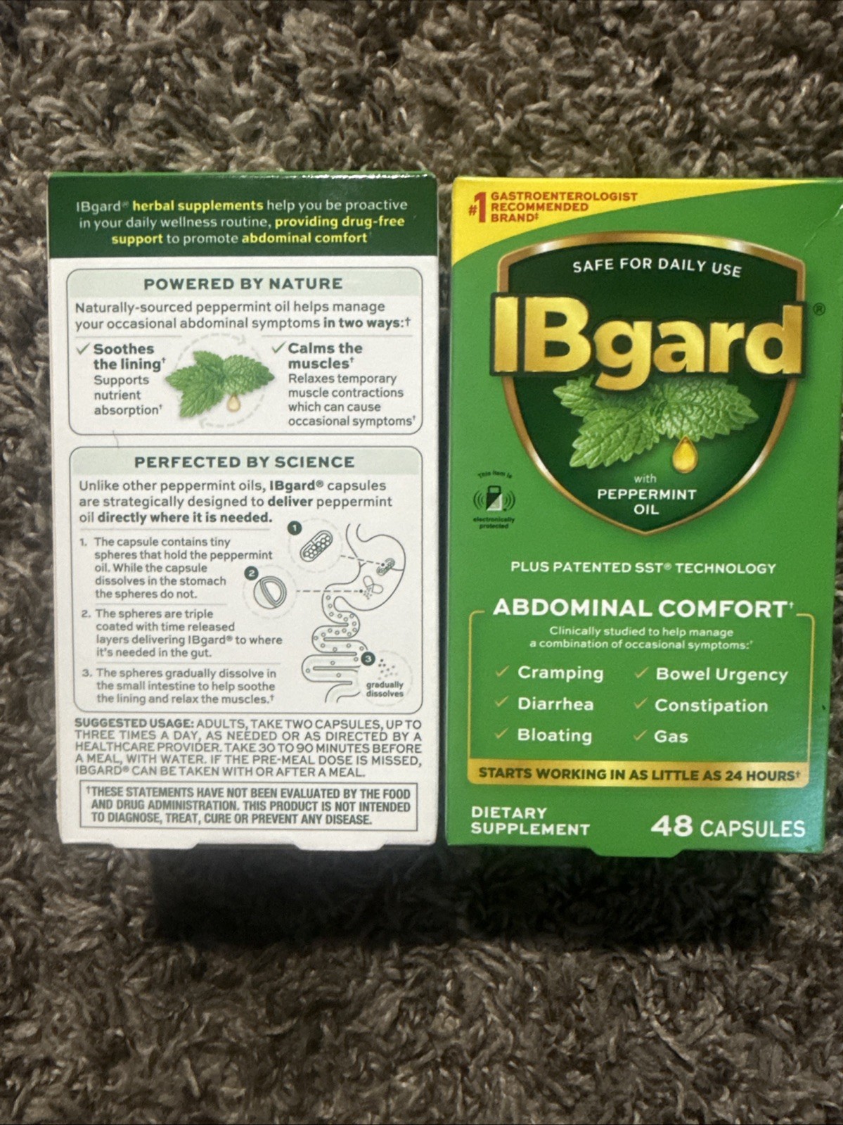 Lot of 2 IBgard for Irritable Bowel Syndrome 48 Capsules
