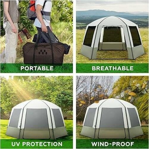 SUMMUS Inflatable , 8-12 Person Camping Tents, Portable Waterproof  15′×15′