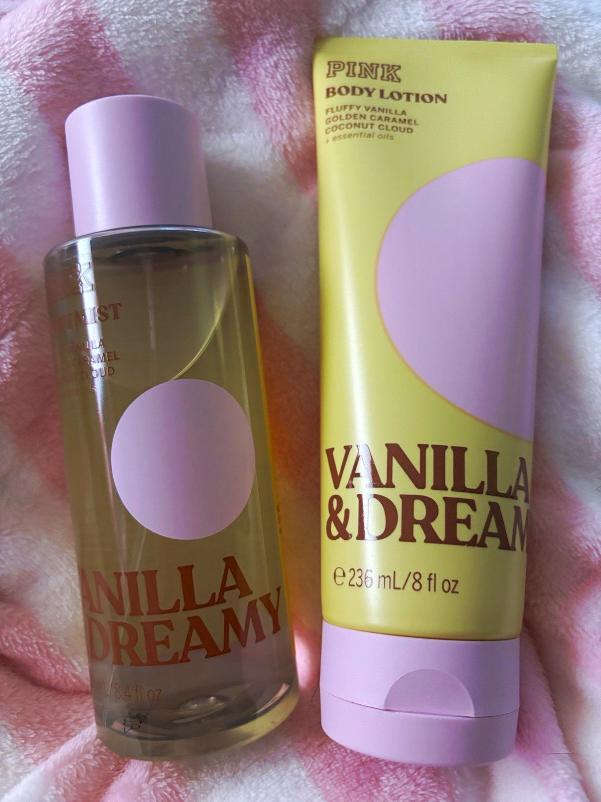 ✨NEW✨PINK by Victoria Secret Vanilla & Dream Vegan Lotion & Mist set