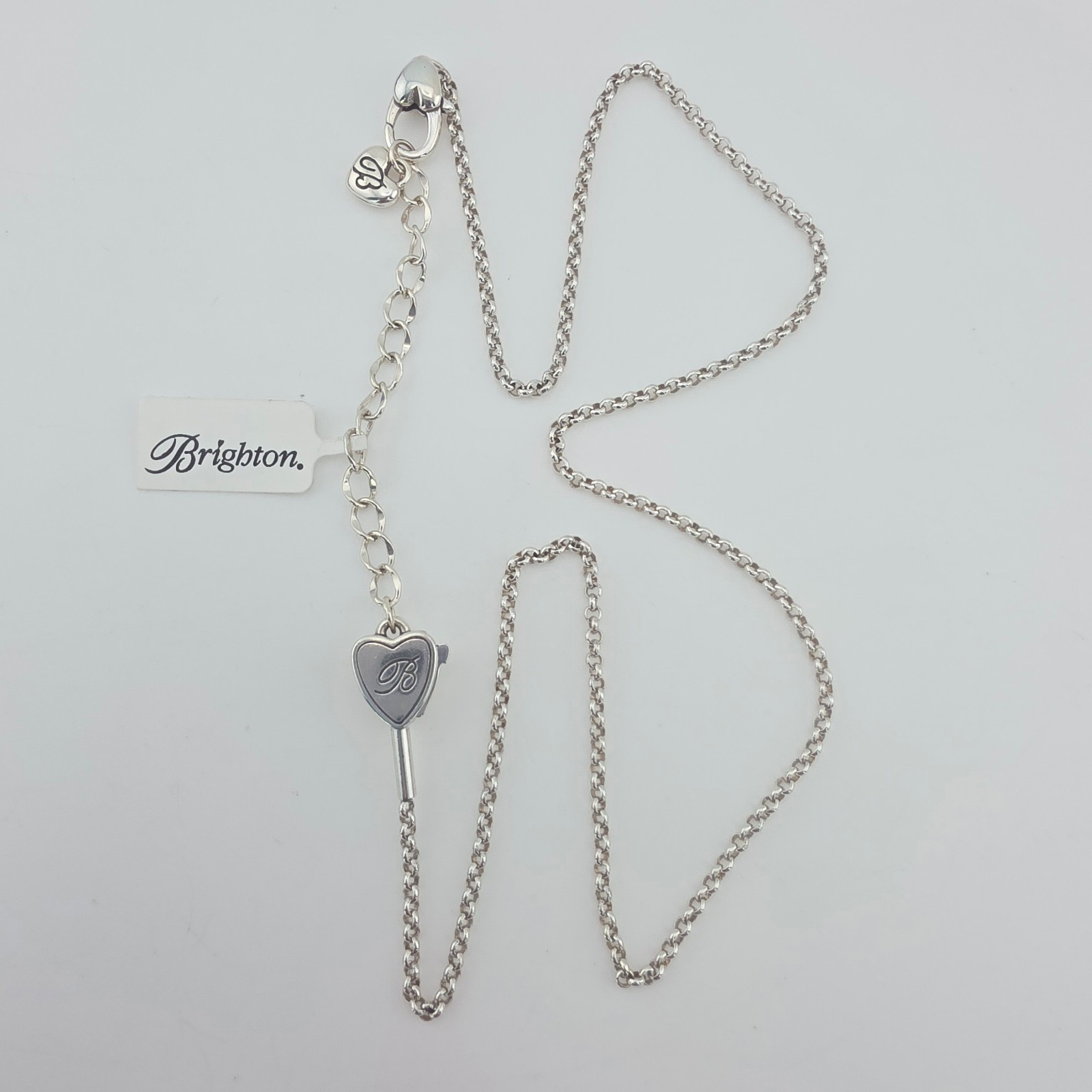 New BRIGHTON \'Vivi\' Charm Necklace Add-A-Charm Rolo Chain Silver Plate 18\