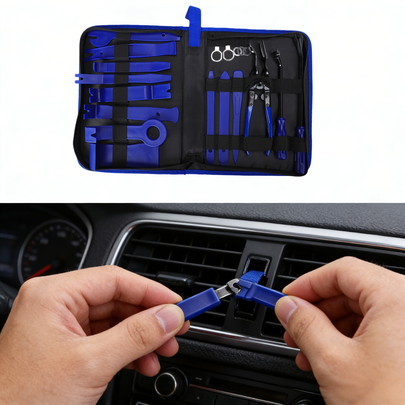 Car Trim Panel Removal Tool Kit 19pcs for Door Clip Pry Bar Car Trim Panel Removal Tool Kit 19pcs for Door Clip Pry Bar