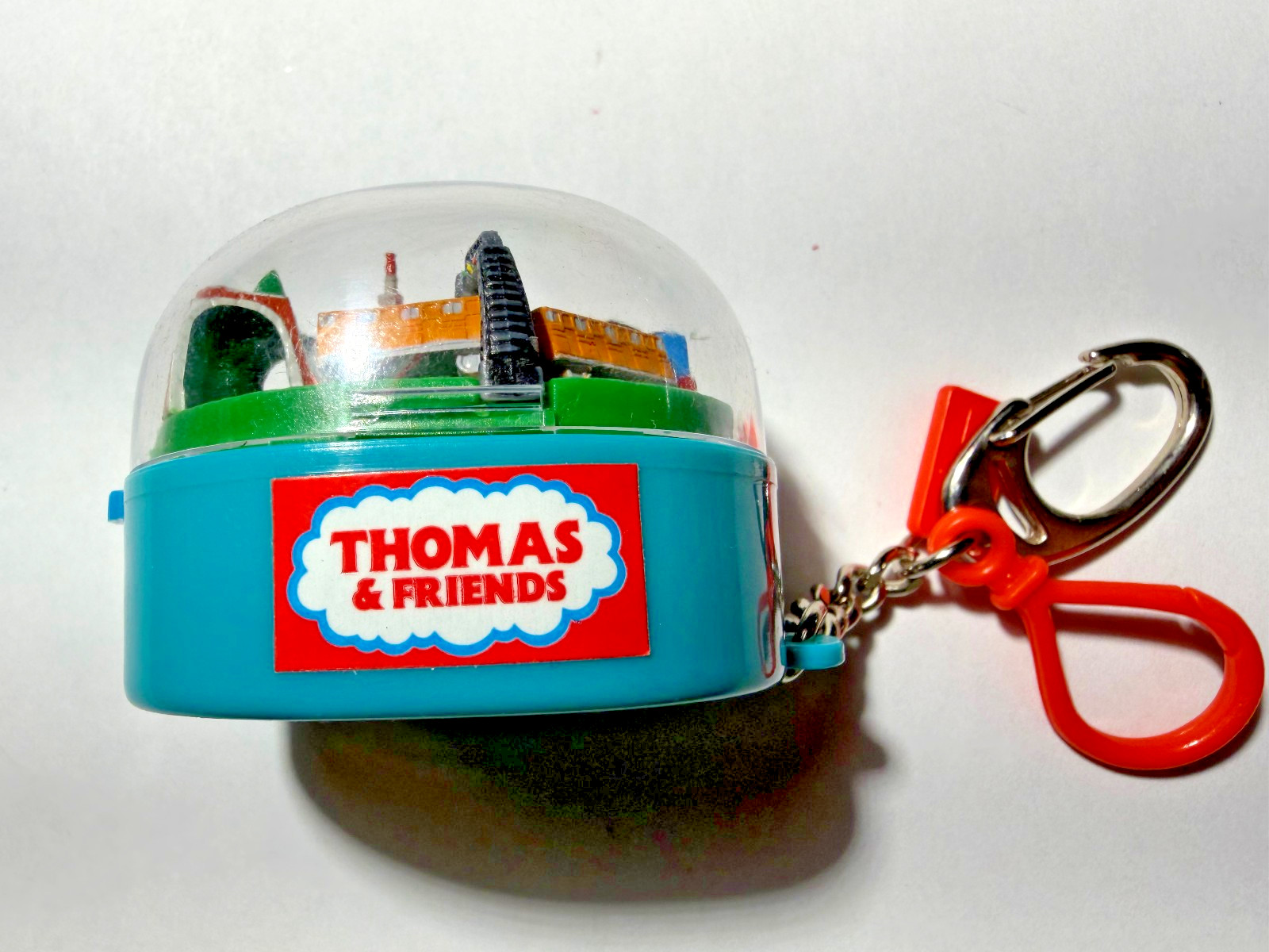 Vintage Thomas & Friends Moving Mini Train Dome Keychain