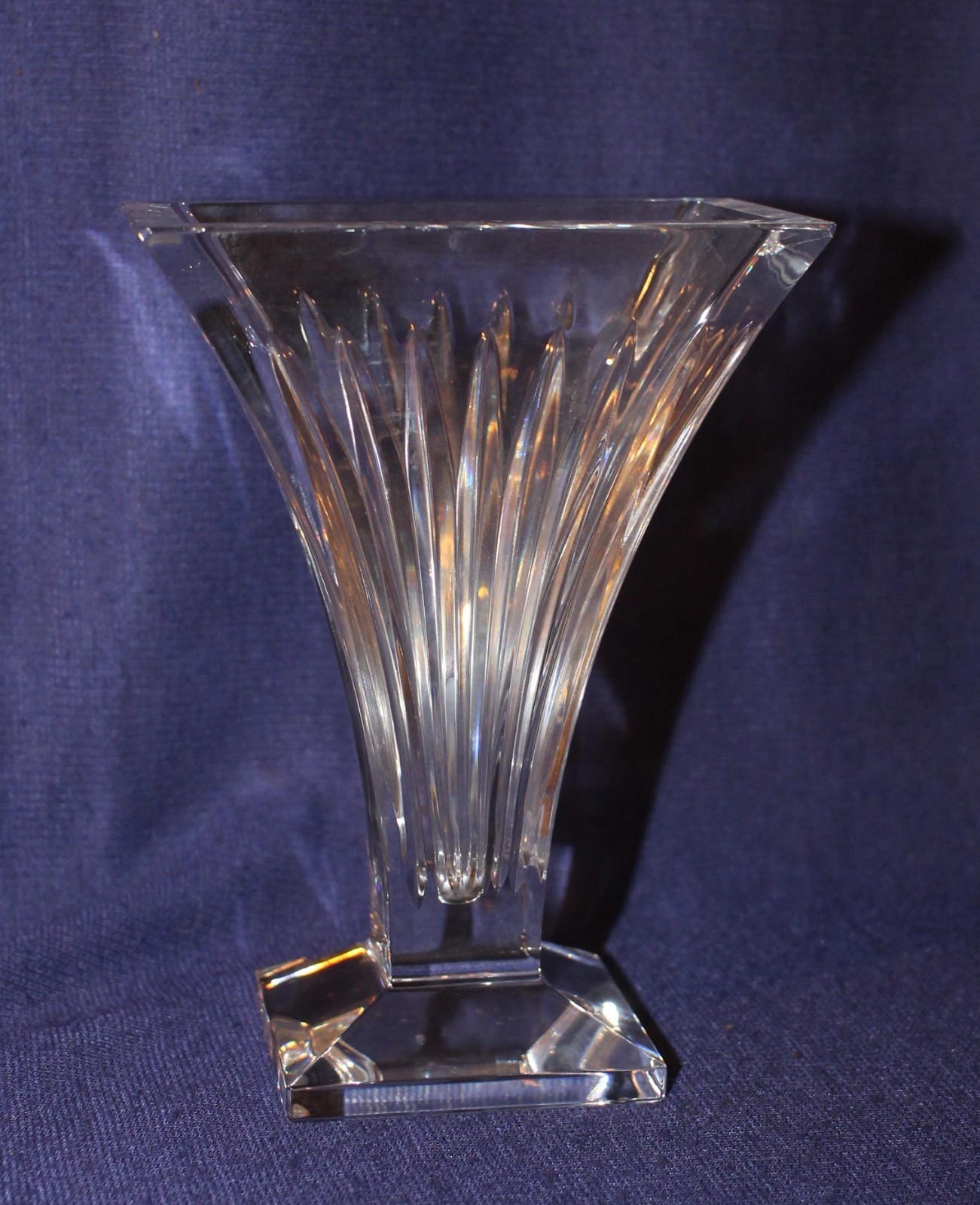 Vintage Waterford Clear Crystal Clarion Vase 6