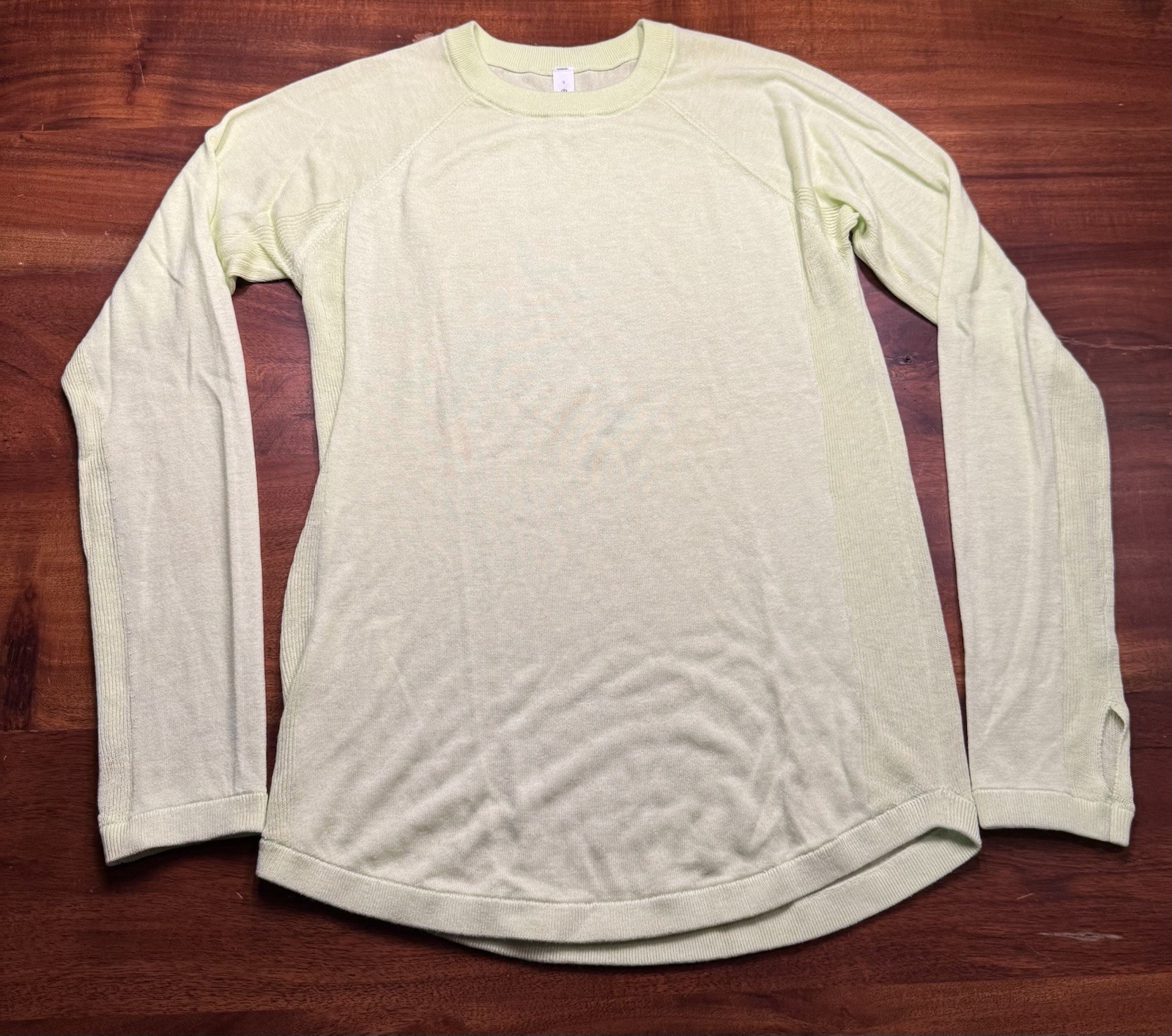 Lululemon Swiftly Tech Long Sleeve Shirt Size 6 Yellow Chartreuse Thumbholes
