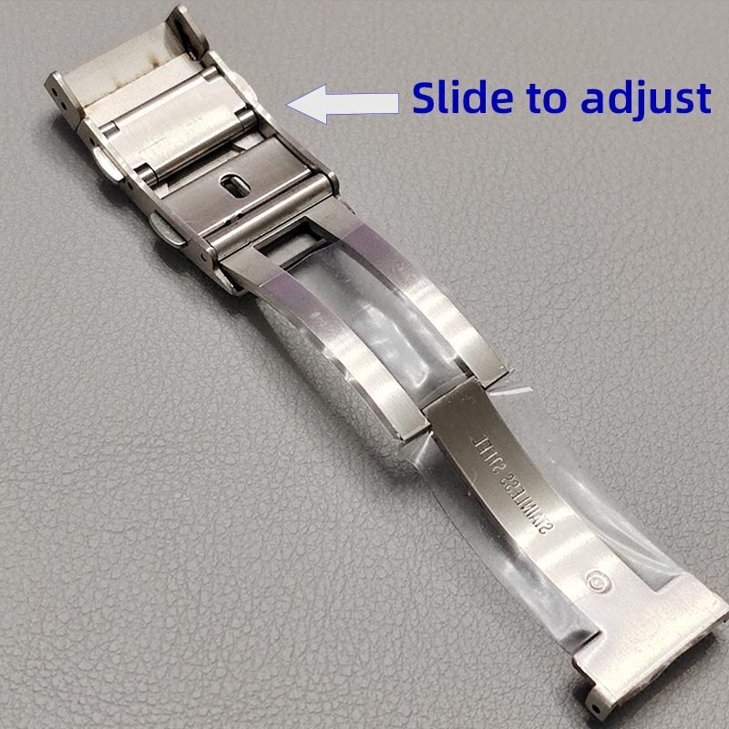316L Adjustable Ratchet Buckle Stainless Steel Watch Strap Clasp 18mm 20mm 22mm
