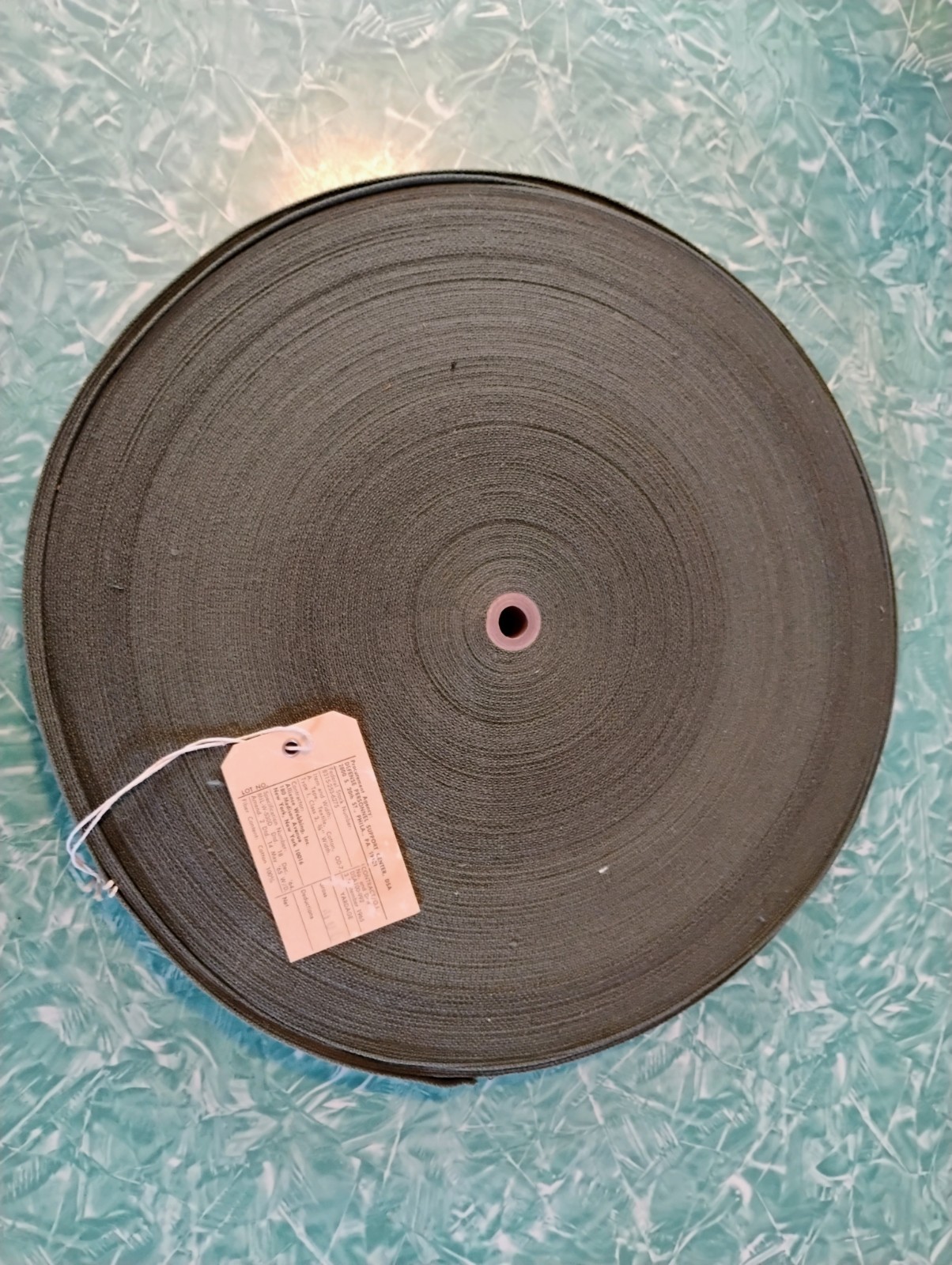1965 U.S. Military OD-7 Cotton Webbing – Full Roll 100 Yards, Vietnam War DSA 1965 U.S. Military OD-7 Cotton Webbing – Full Roll 100 Yards, Vietnam War DSA