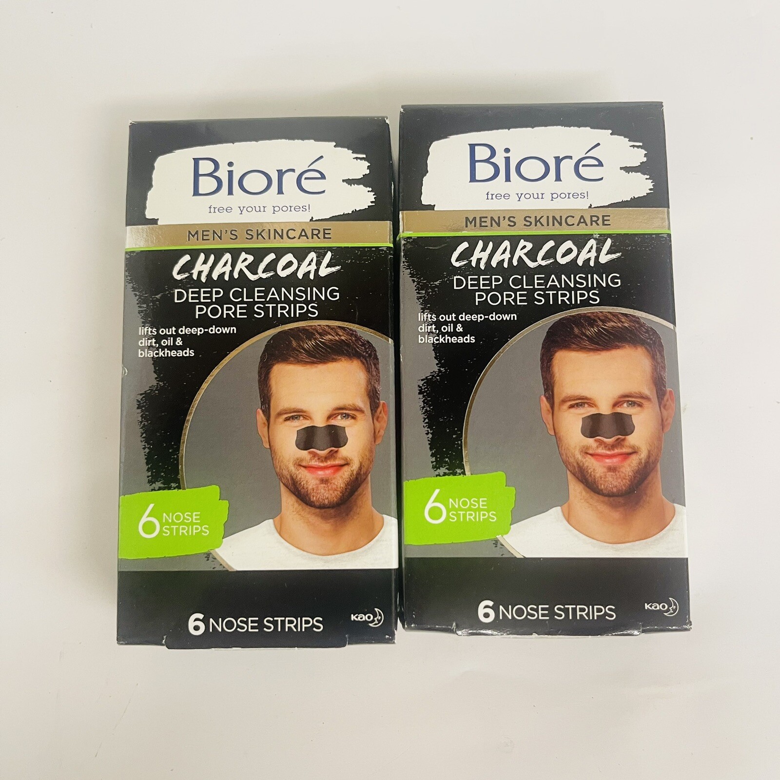 12 Strips Bioré Biore Men\'s Skincare Charcoal Deep Cleansing Pore Strips