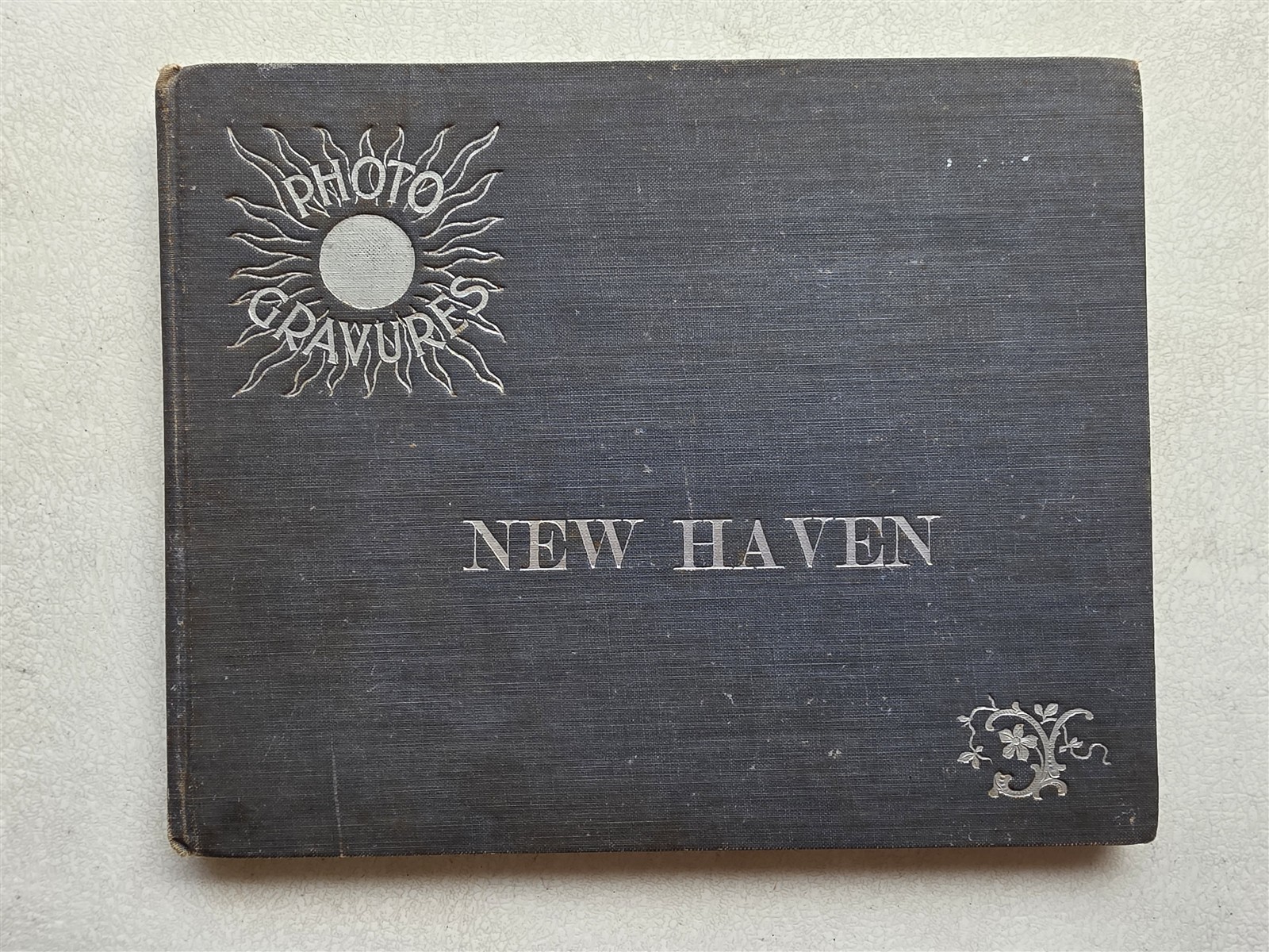New Haven & Yale Antique 1898 Book Portfolio of Photographs, 24 Photogravures