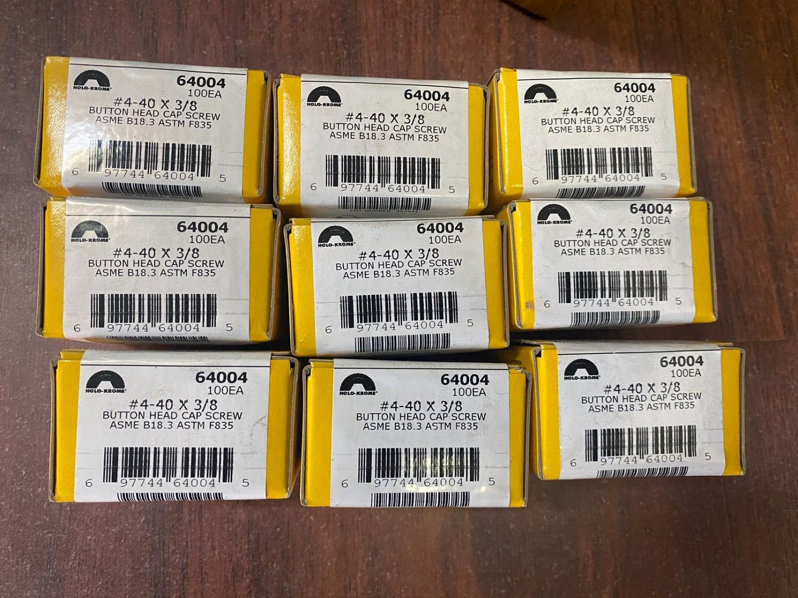 Holo Krome #64004 Button Head Cap Screws #4-40 x 3/8 100pcs BNIB Holo Krome #64004 Button Head Cap Screws #4-40 x 3/8 100pcs BNIB