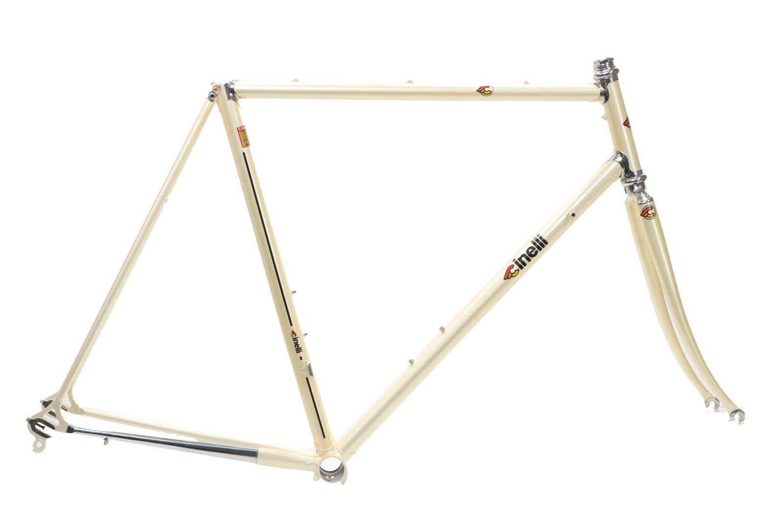 Cinelli Supercorsa Frameset 57.5cm C-T Pearl White Columbus SLX Headset NEW NOS