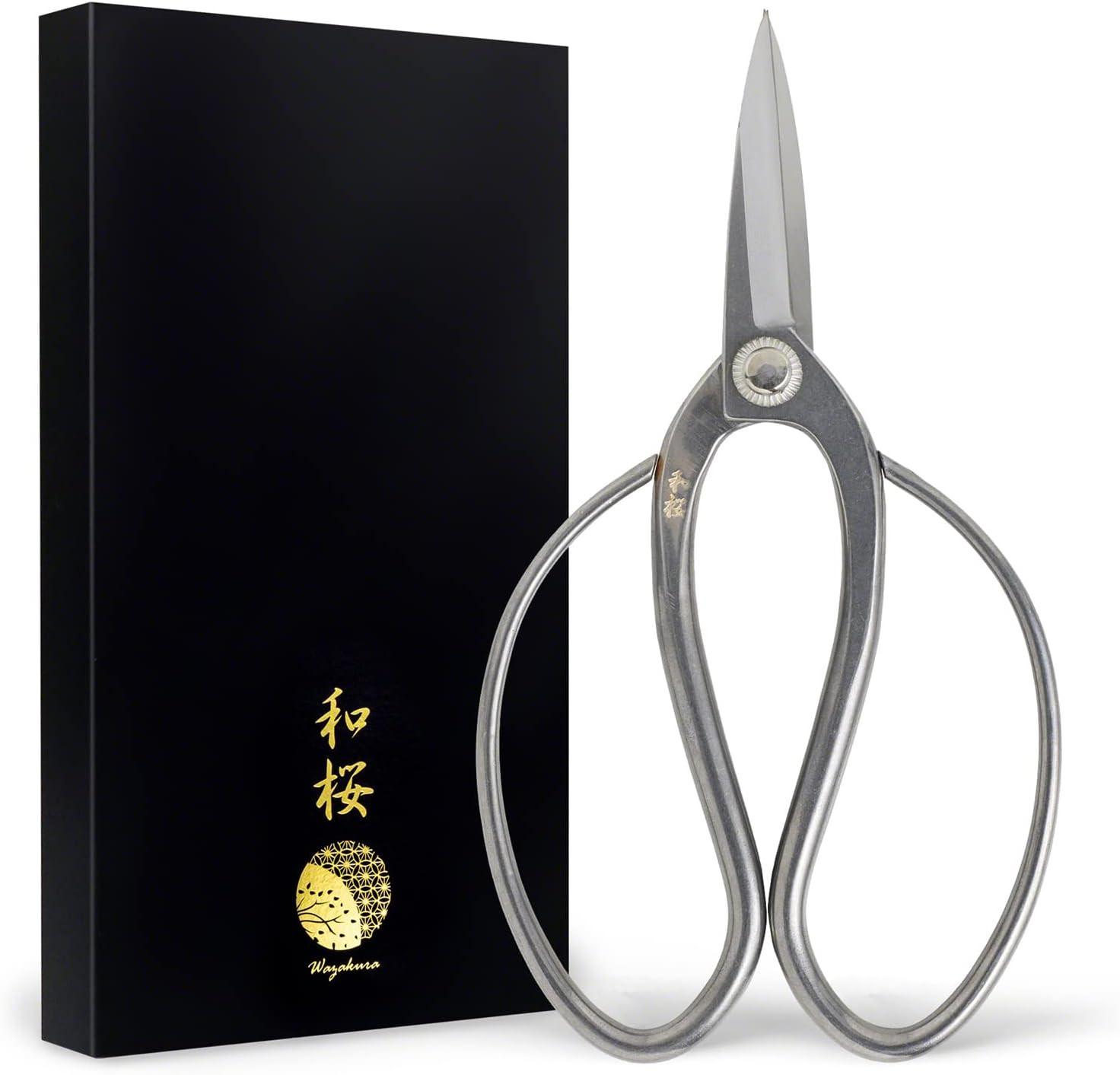 Wazakura Yasugi Stainless Steel Made in Japan Traditional Bonsai Scissors 7 in (