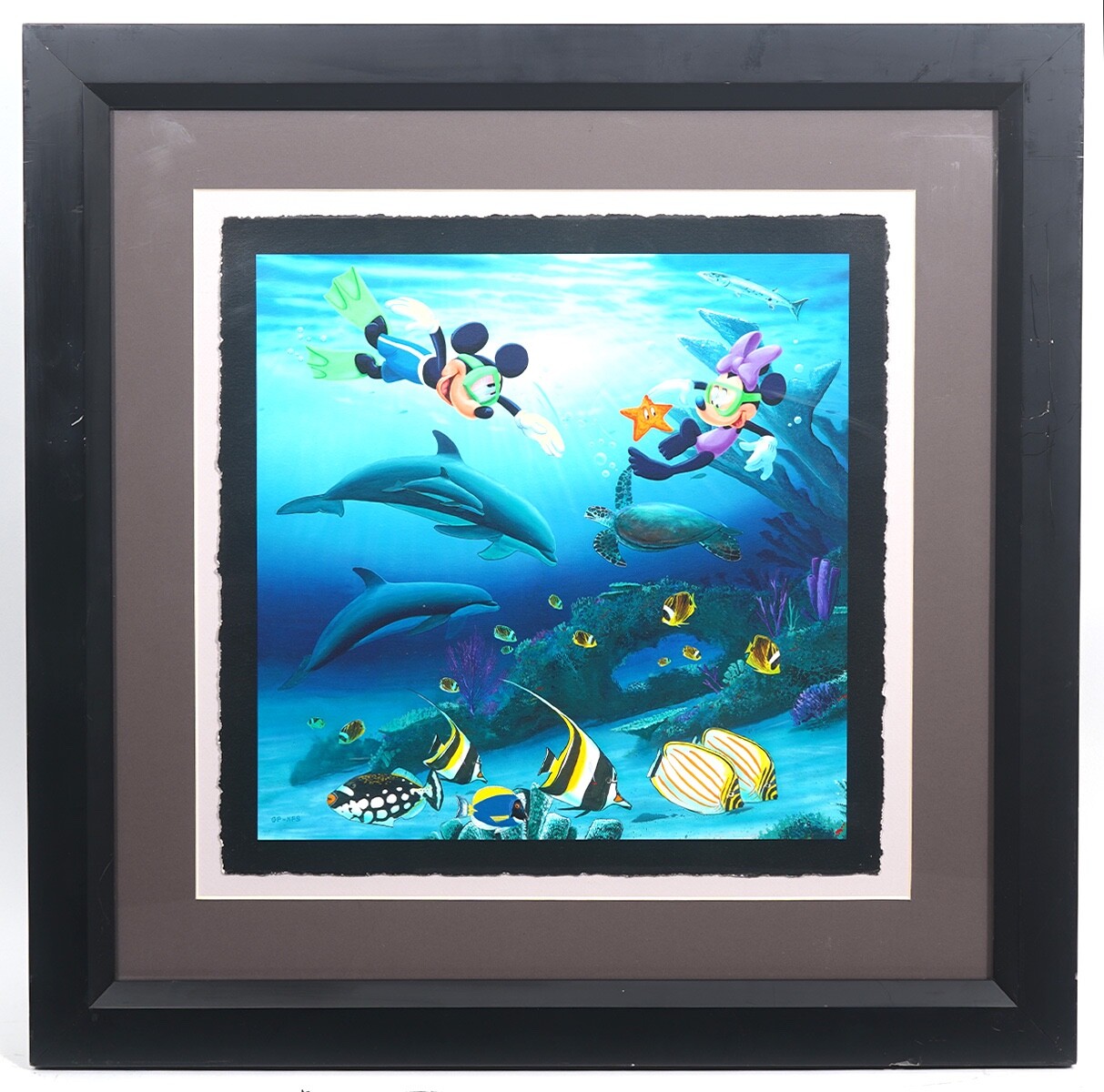 Robert Wyland (American, Born 1956-) Disney Mickey & Minnie Gallery Print