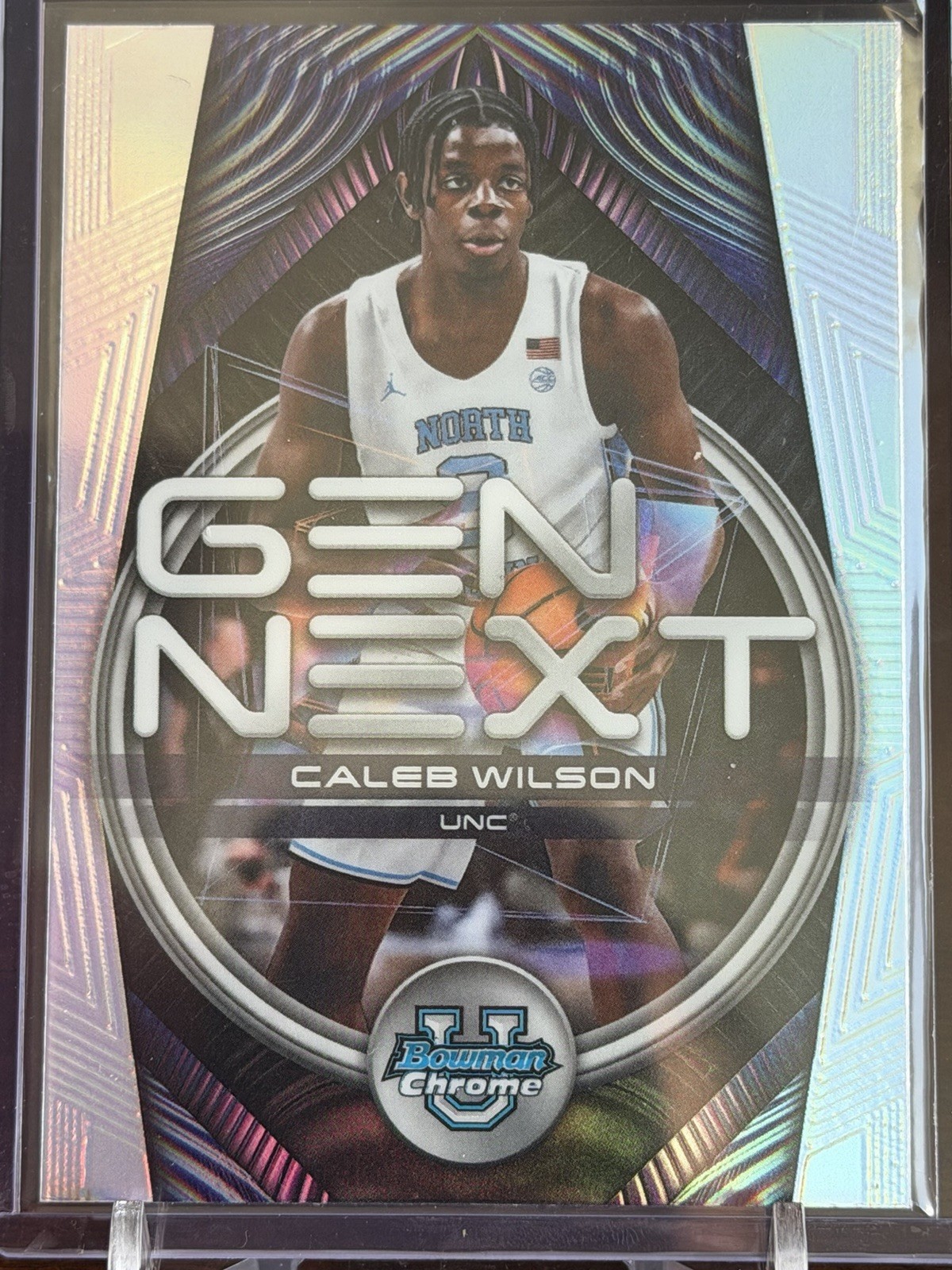 2025/26 Bowman Chrome #GN-9 Caleb Wilson Gen Next Rookie Refractor Insert SP UNC 2025/26 Bowman Chrome #GN-9 Caleb Wilson Gen Next Rookie Refractor Insert SP UNC