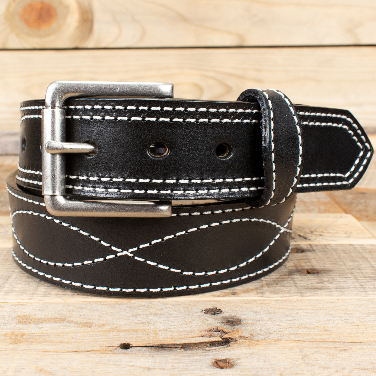 Amish Handmade Heavy Duty Work Tool Belt with Figure 8 Stitching - Yoder Leather