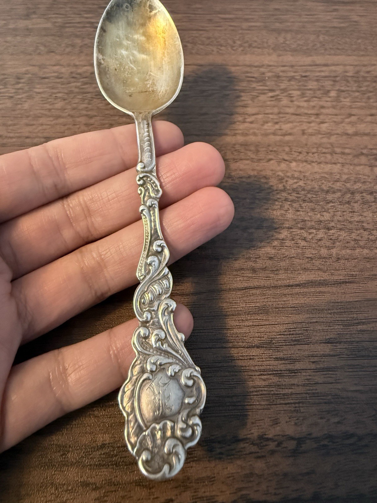 Antique Gorham Marie Antoinette Sterling Fruit Spoon Pat 1890 Stamped Size U