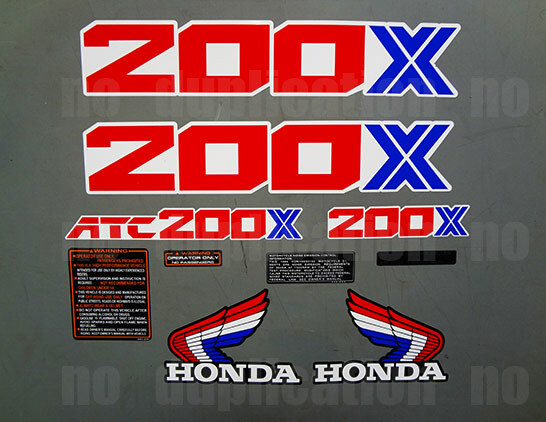 1986 86' ATC 200x 10pc Vintage aufkleber Sticker Decals autocollants trike 