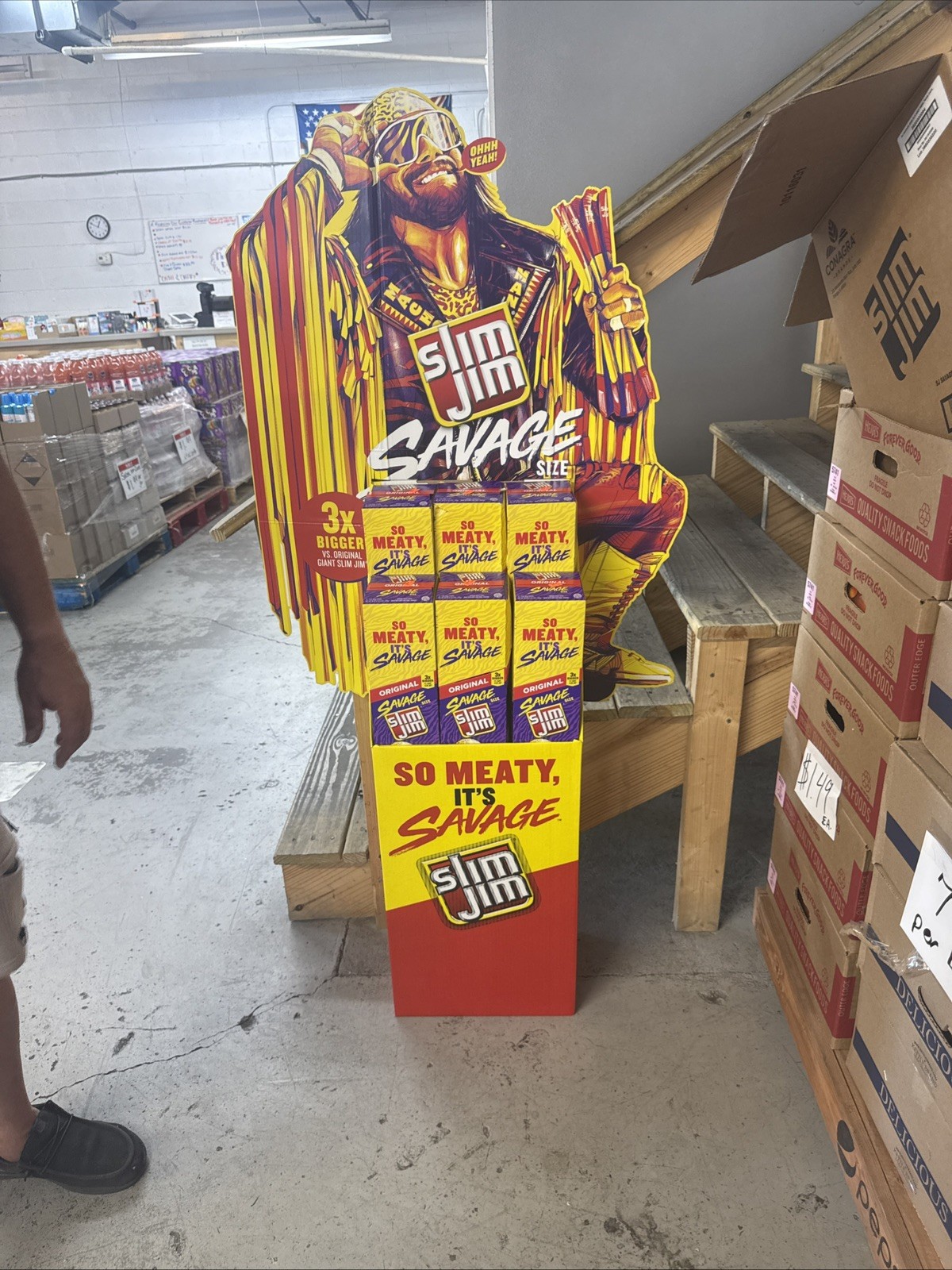 Macho Man Randy Savage Slim Jim Display 2026 Cardboard Display Complete