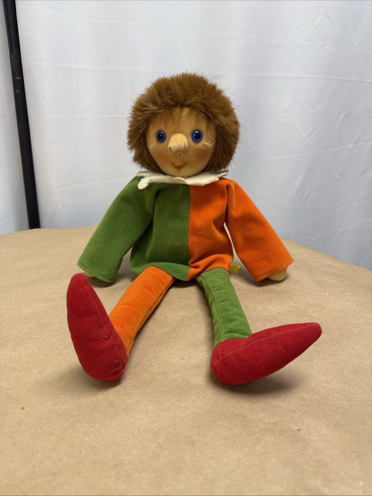 Vtg Steiff Lari Punch Doll 7891/40 Germany 1978 Jester Harlequin Clown Tag RARE